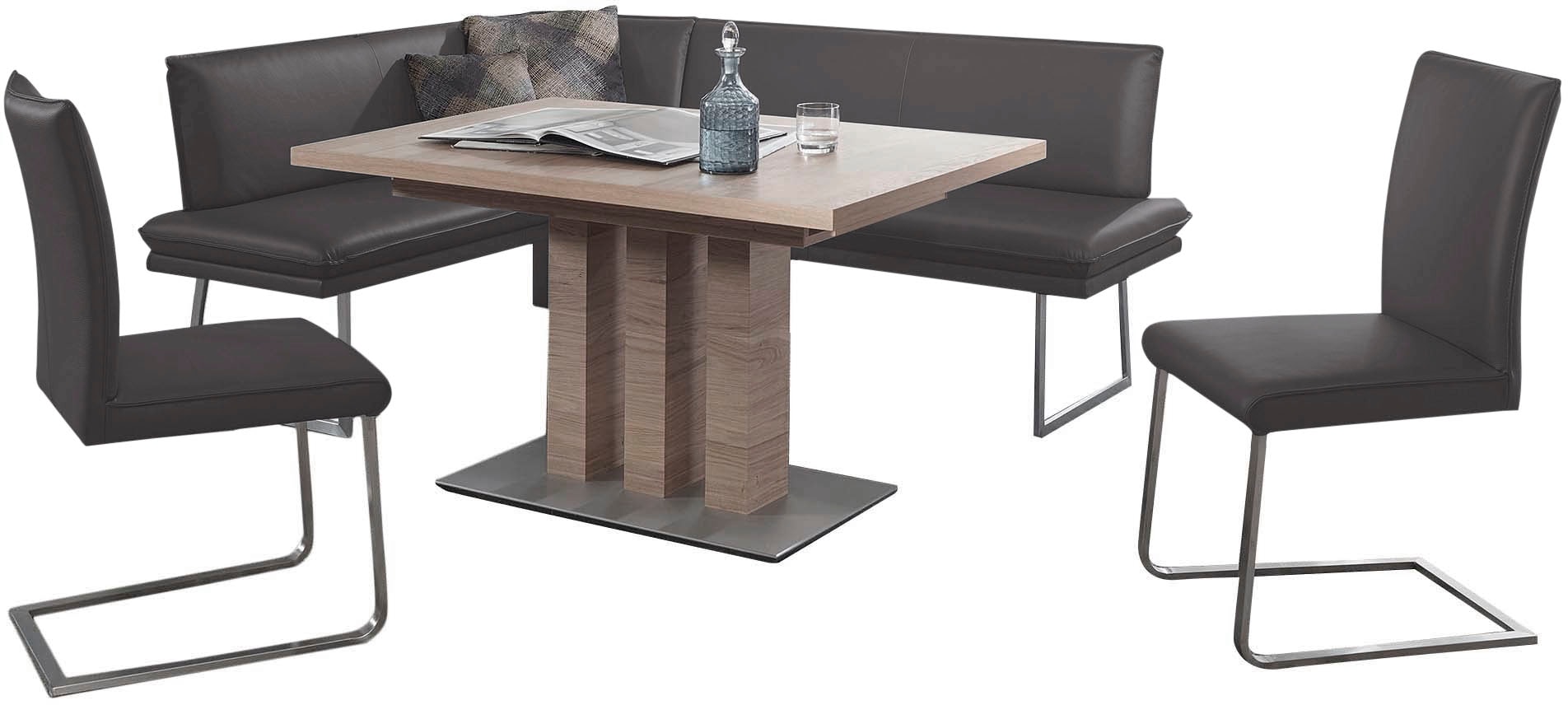 K+W Komfort & Wohnen Essgruppe »Santos III« 4 Stk. tlg. gepolsterte Eckbank günstig online kaufen