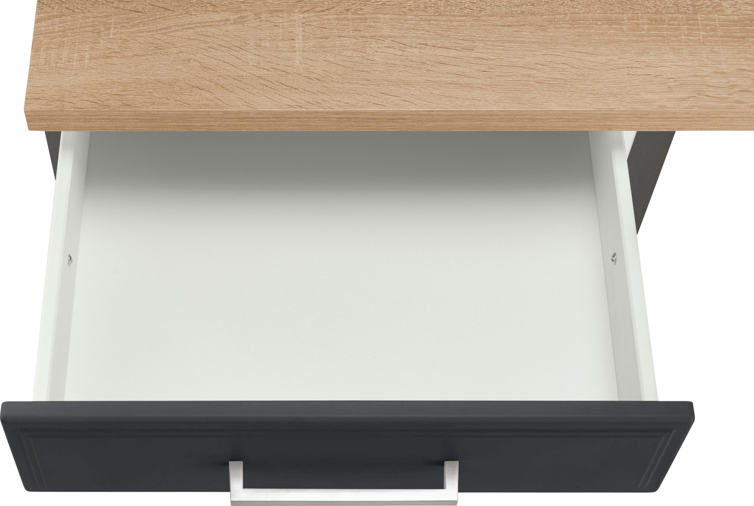 HELD MÖBEL Küchenzeile »Stockholm«, Breite 270 cm, mit hochwertigen MDF Fronten im Landhaus-Stil