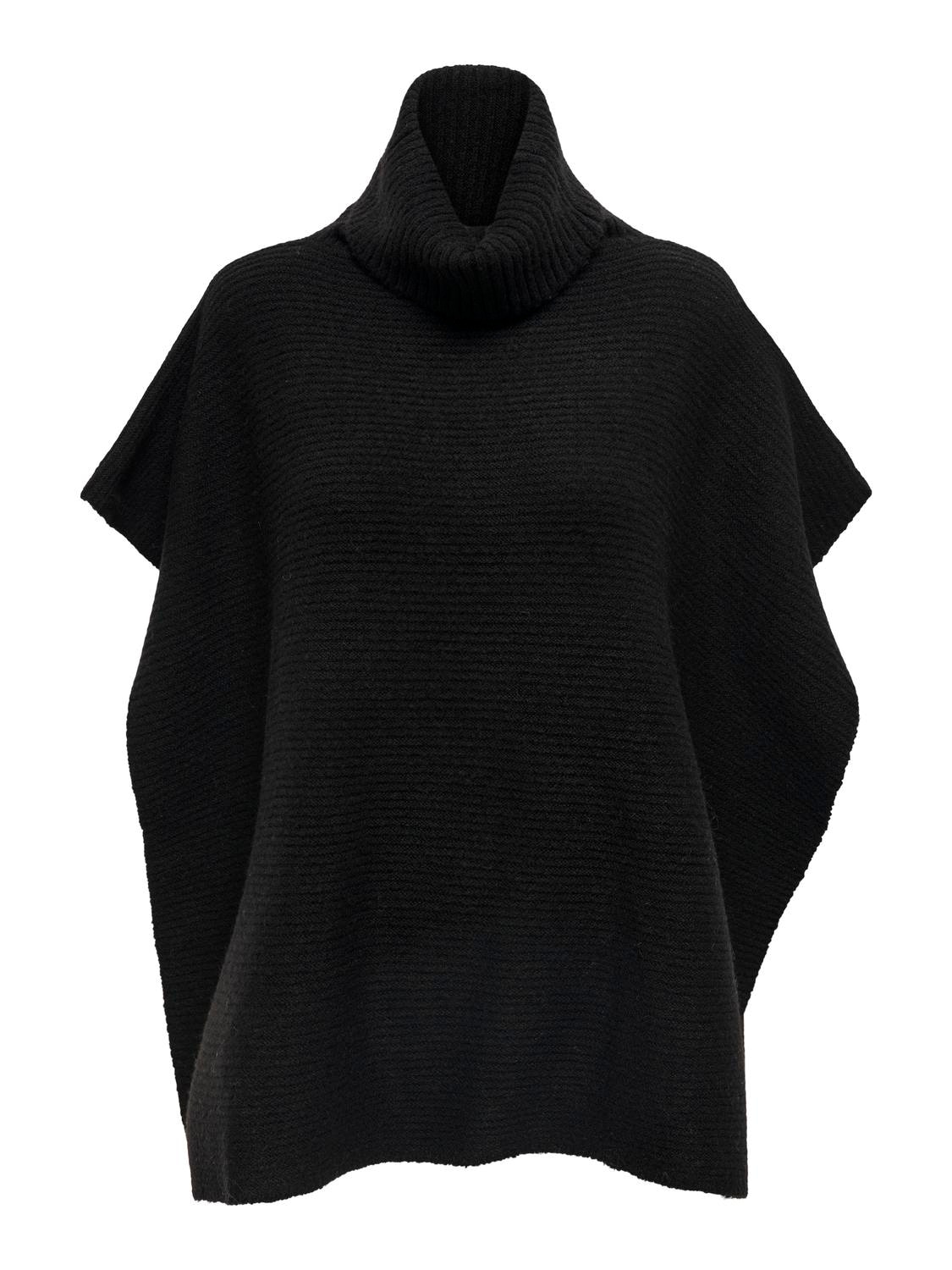 ONLY Strickponcho »ONLLOVISA LIFE KNIT PONCHO ACC«, in Rippstrick Optik mit Rollkragen