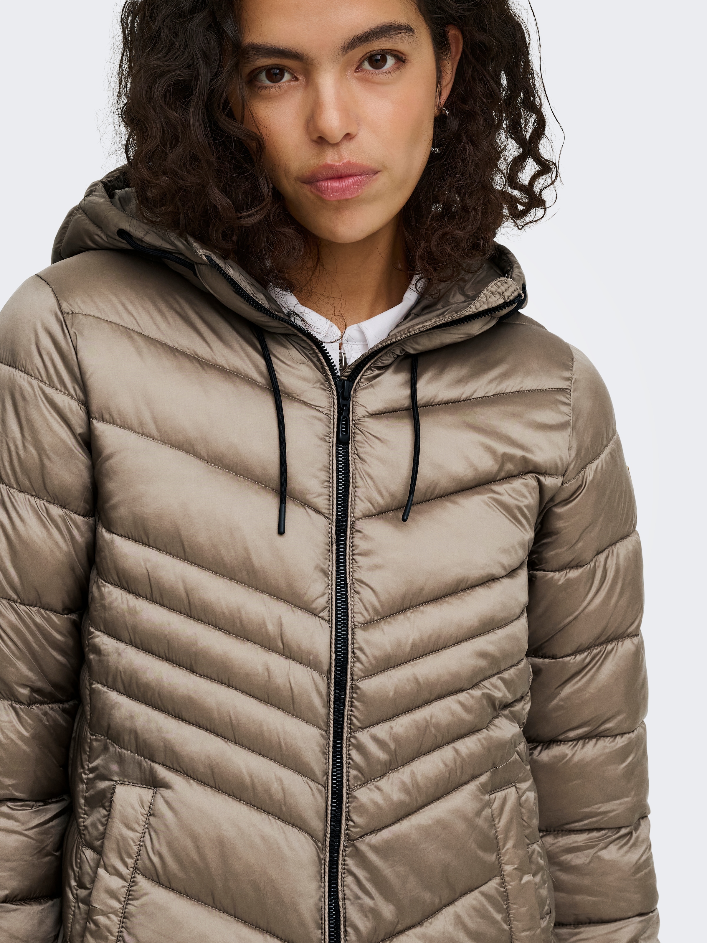 ONLY Steppjacke »ONLMIMI  COAT CC OTW« mit Kapuze Kunstfaser
