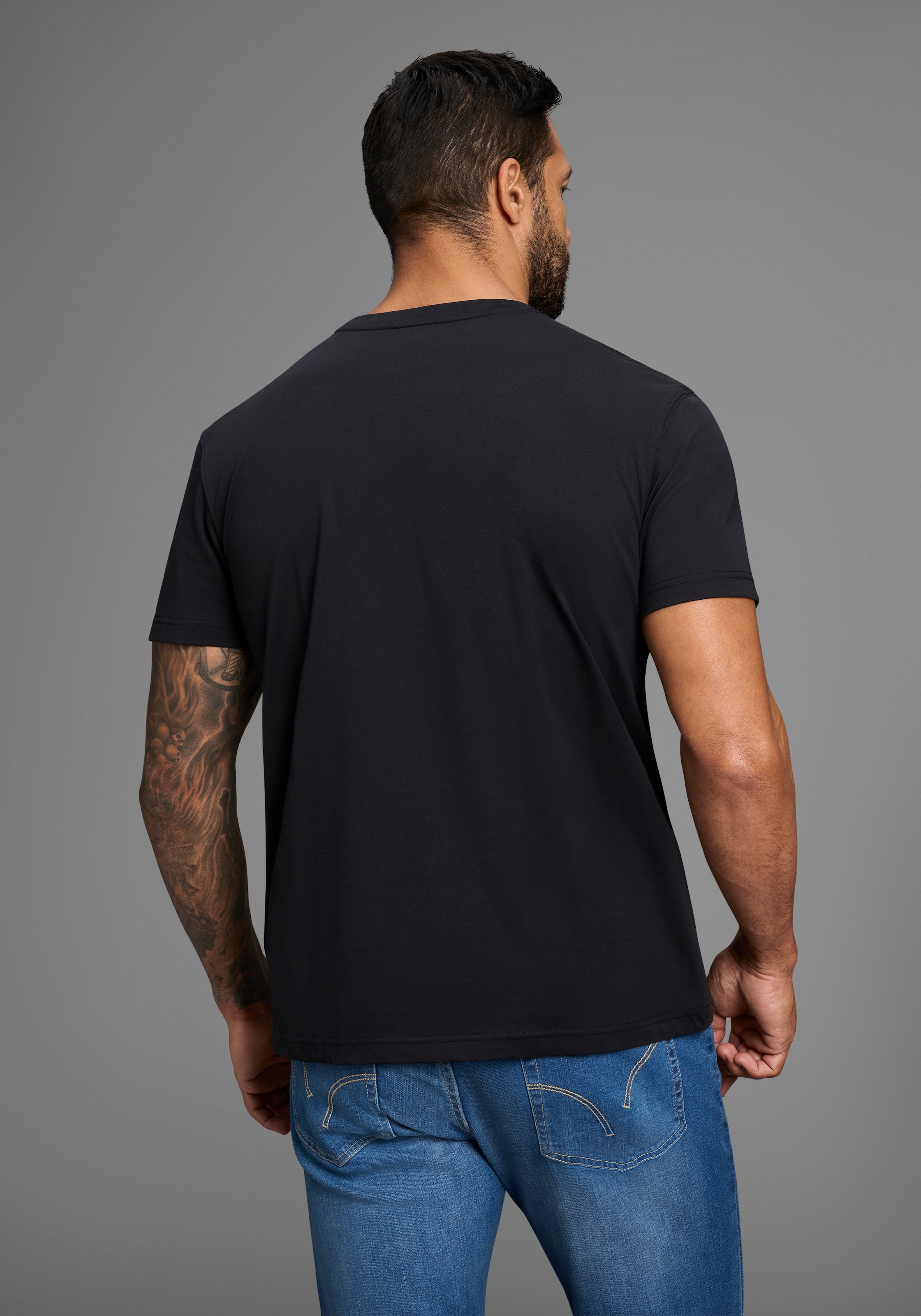Arizona T-Shirt, Kurzarm, unifarben, Rundhals, aus Baumwolle
