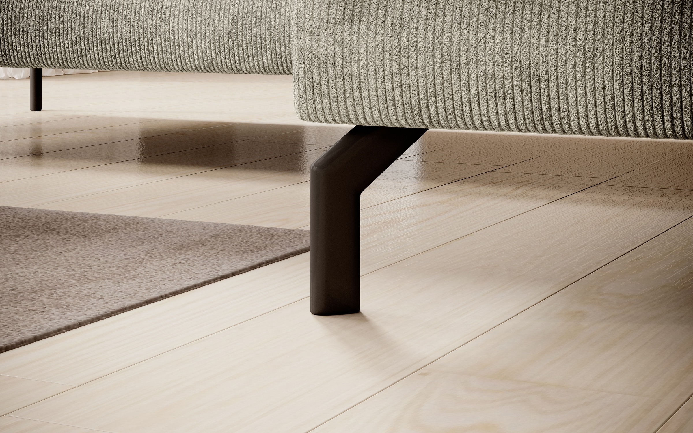 INOSIGN Ecksofa »Cross, mit softem Sitz, L-Form, wendbare Zierkissen, Breite 284 cm«, Couch mit vielen Kissen, stylische Kreuznaht, elegante Metallfüße