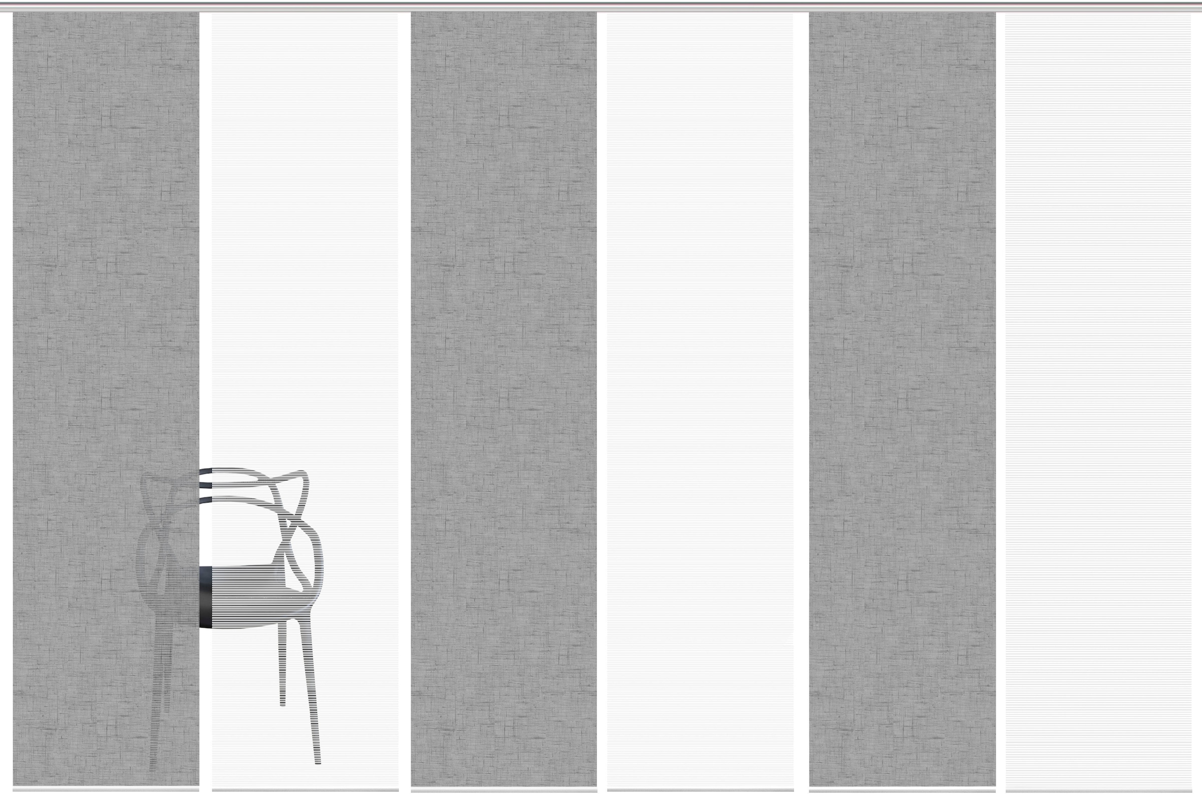 Vision S Schiebegardine »PIVE 6er SET« Paneelwagen 6 Stk. tlg. Schiebevorhang Digidruck 6er Set PIVE