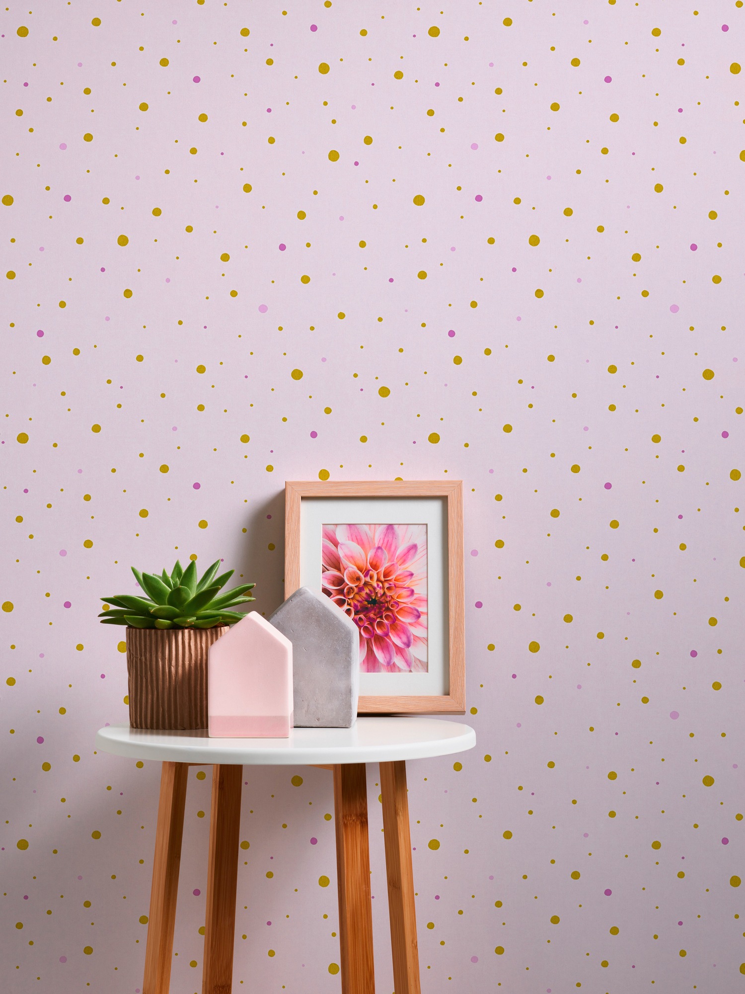 living walls Vliestapete »Little Stars«, gepunktet-geometrisch-grafisch, Kinder Tapete Punkte Metallic Tapeten Kinderzimmer Schlafzimmer Design