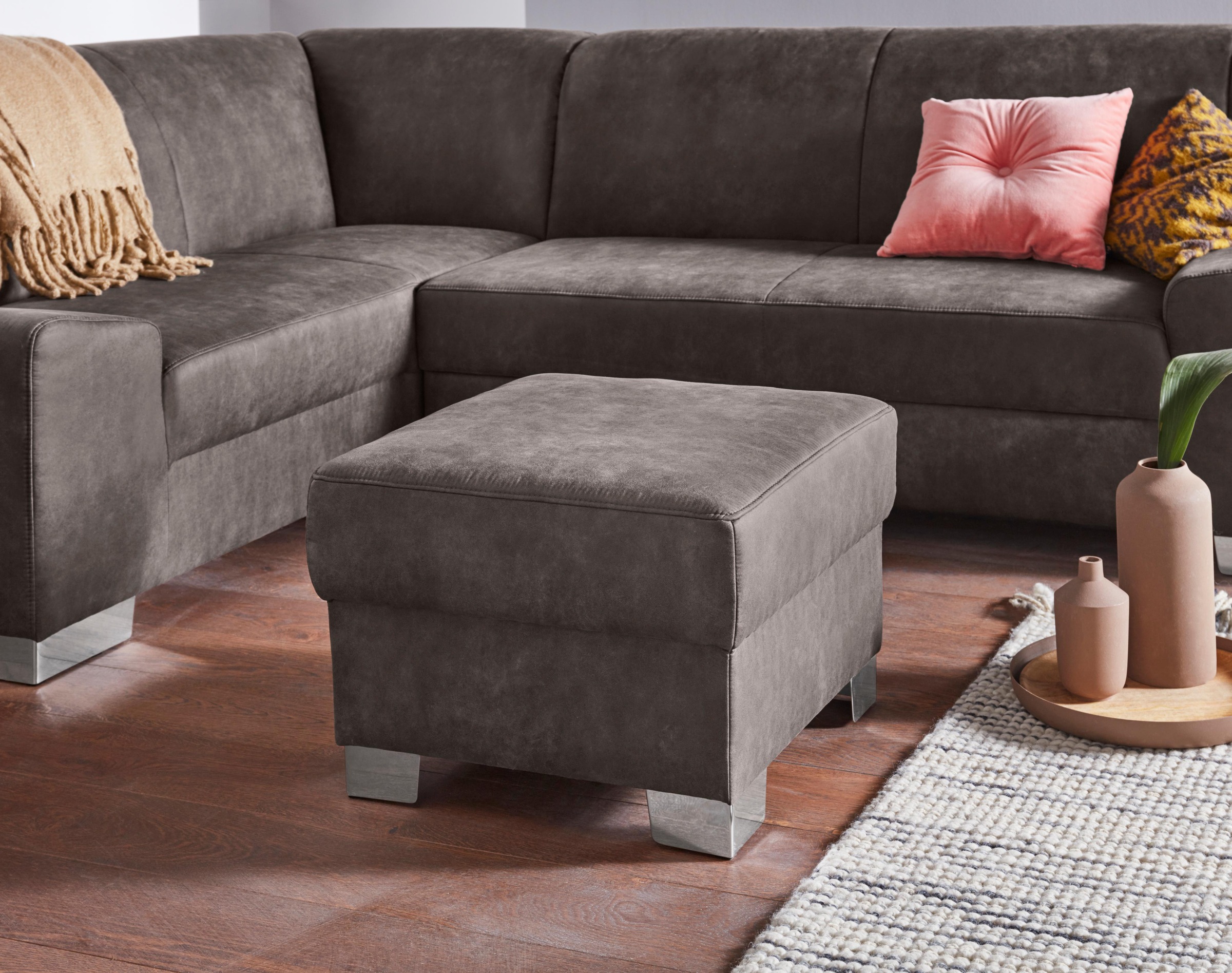 DOMO collection Hocker »Anzio«, wahlweise mit Federkern
