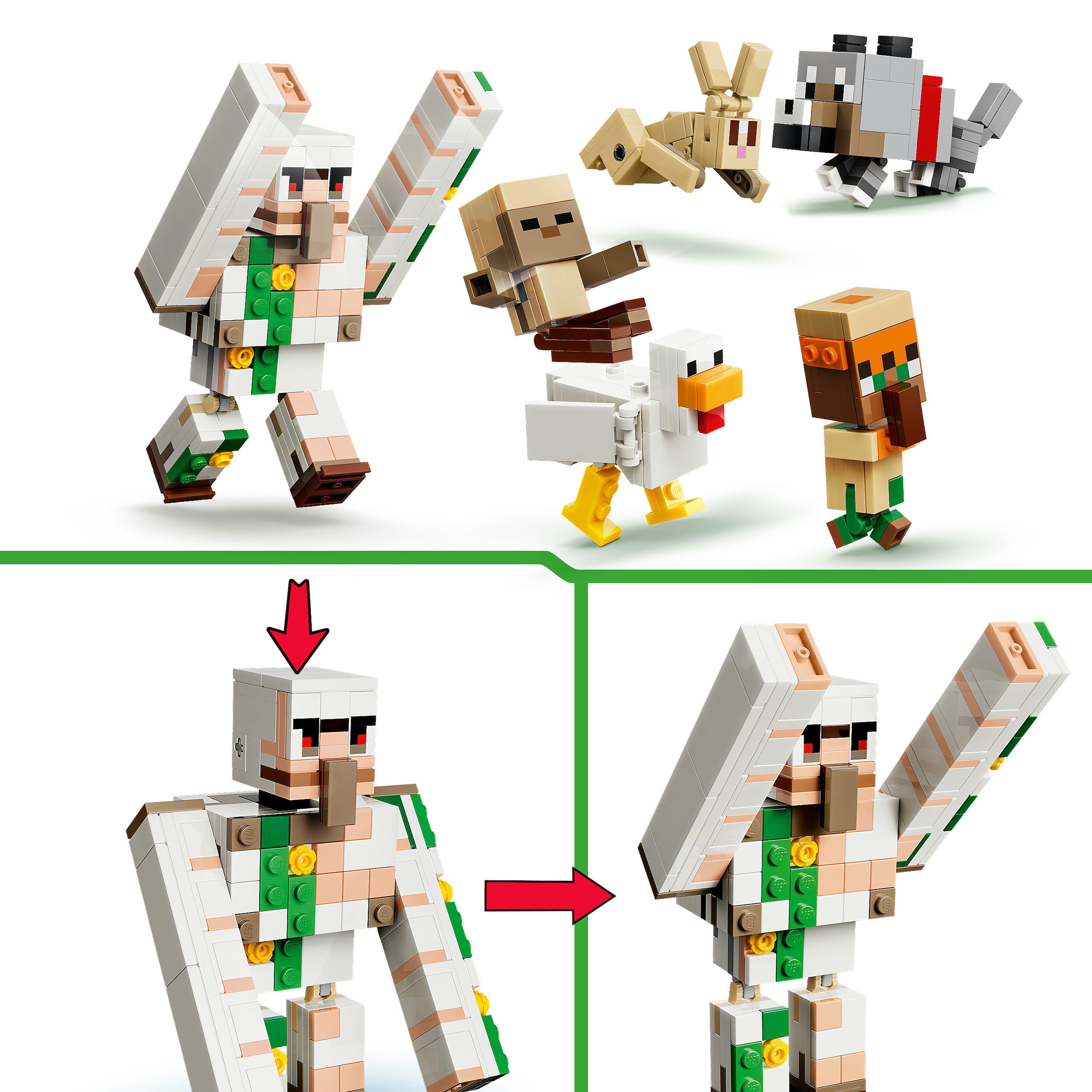 LEGO® Konstruktionsspielsteine »Angriff des Hühnerreiters in der Wüste (21592), LEGO Minecraft« Made in Europe