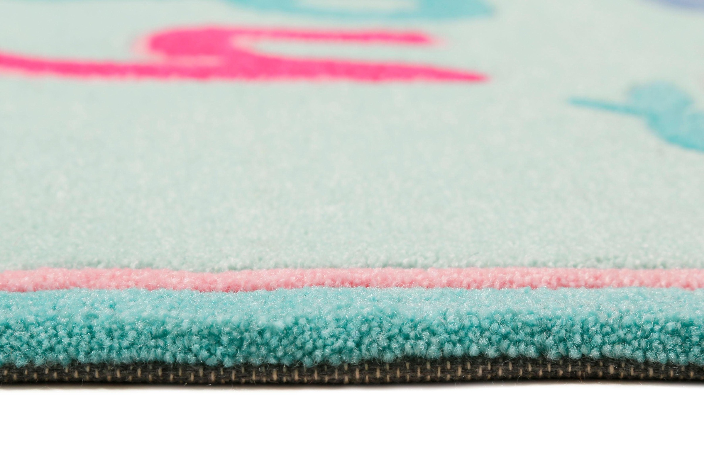 SMART KIDS Kinderteppich »Happy me!« rechteckig 9 mm Höhe Regenbogen Blume, Konturenschnitt