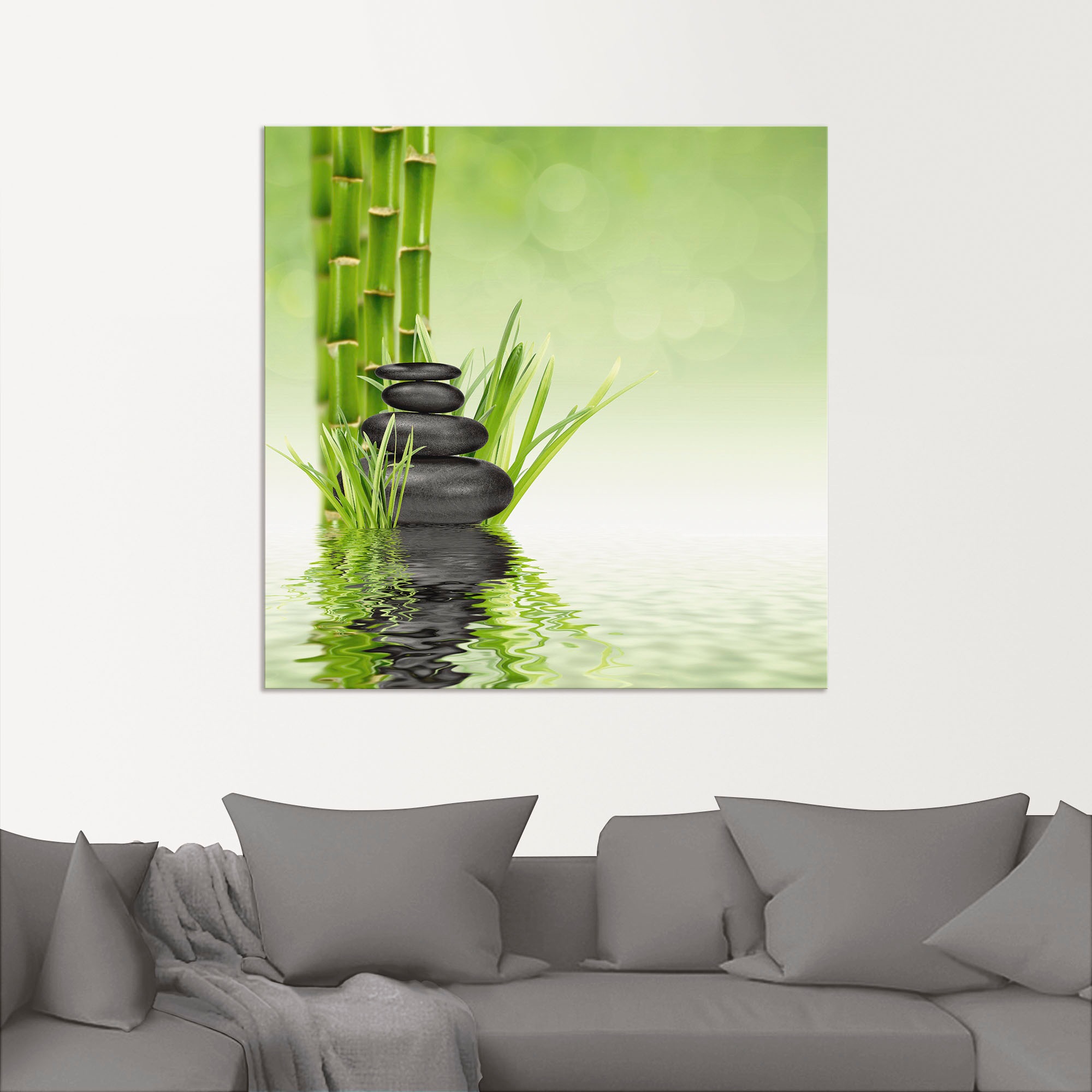 Artland Wandbild "Spa Steine" Spa 1 Stk. tlg. als Alubild, Outdoorbild, Lei günstig online kaufen
