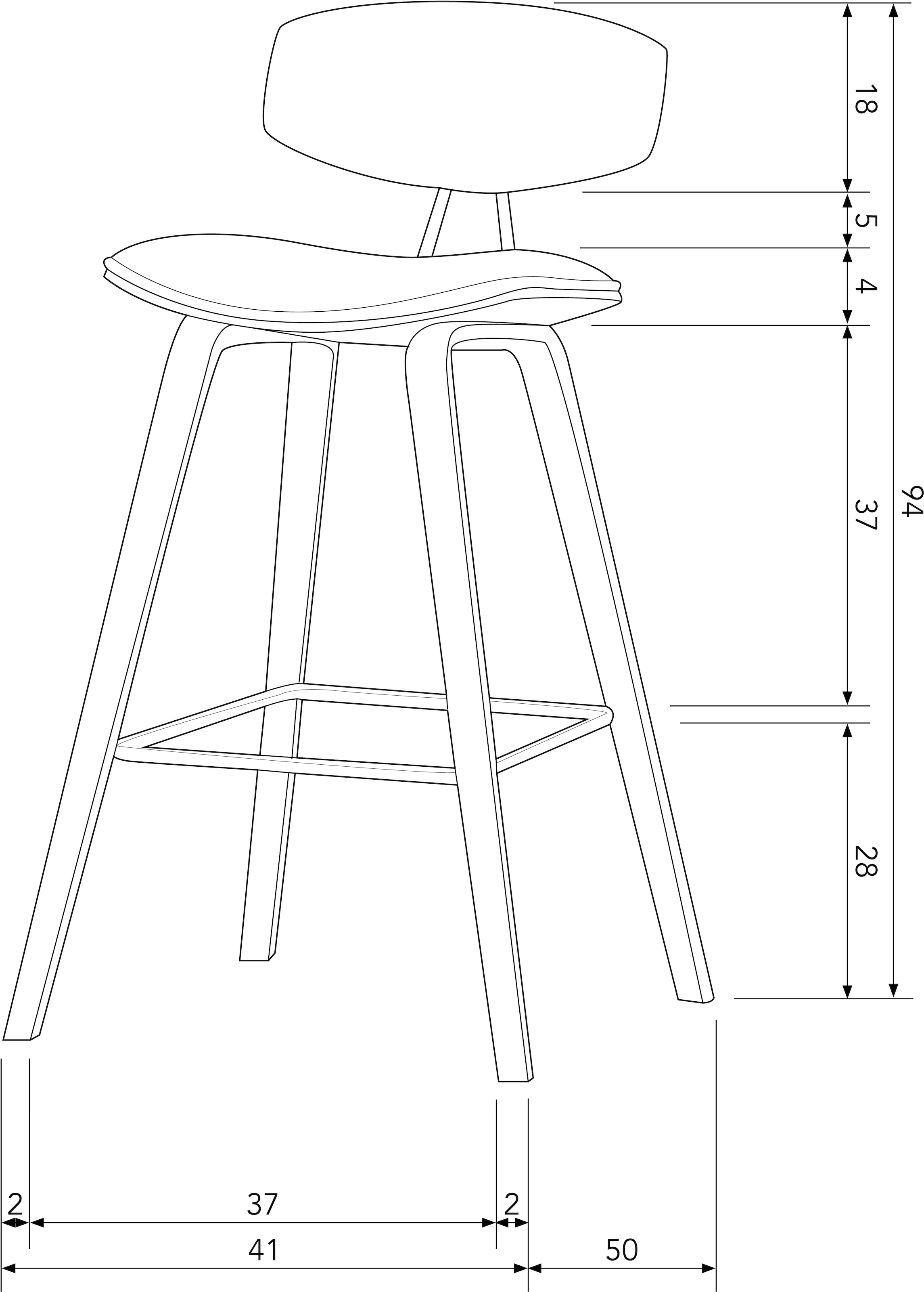 WOOOD Barhocker »Senn«, (2 St.), Sitzfläche aus Samt, H 94 cm x B 41 cm