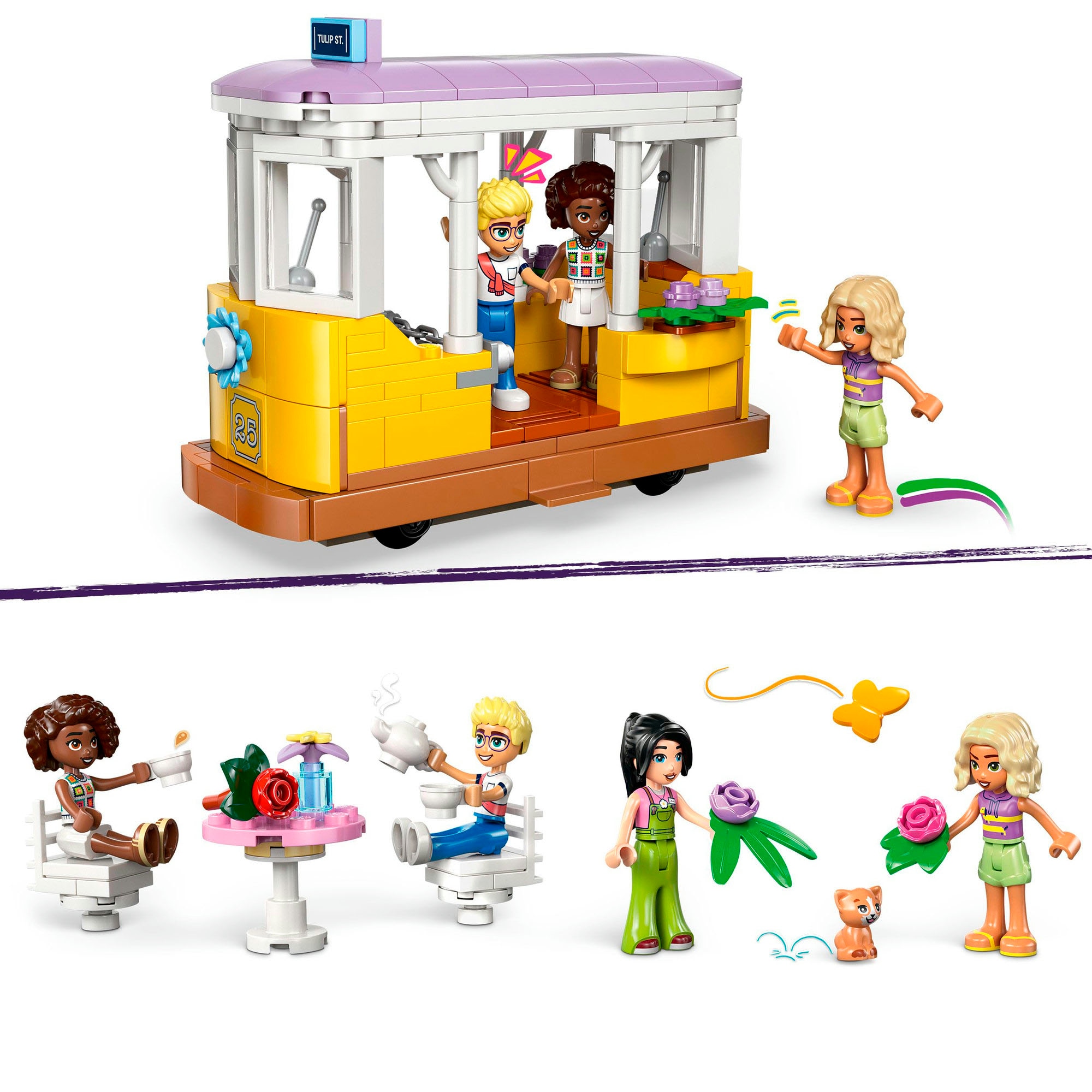 LEGO® Konstruktionsspielsteine »Pflanzencafé und Blumenkiosk (42671), LEGO Friends«, (1138 St.), Made in Europe