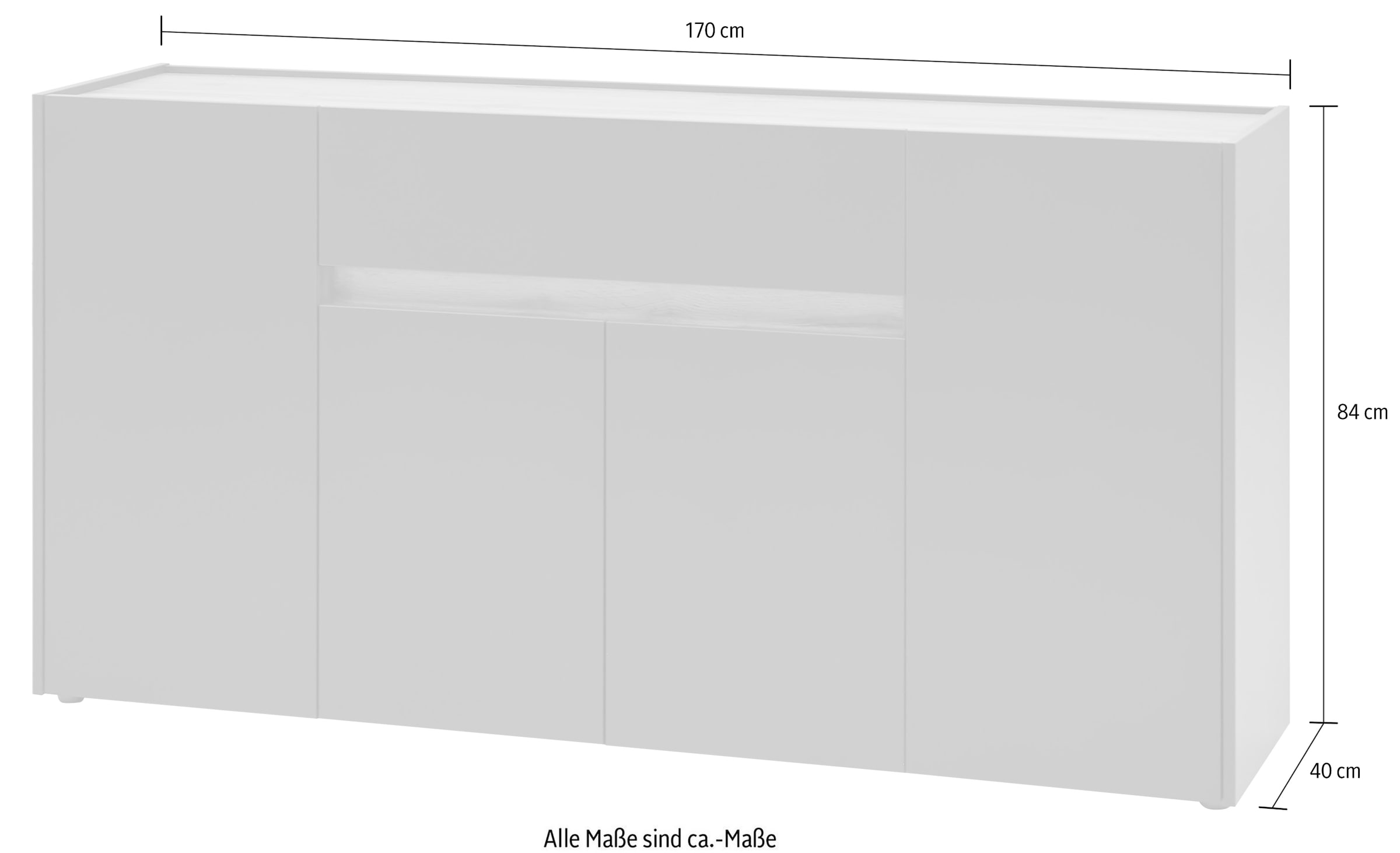 INOSIGN Sideboard »City/Giron«, Breite ca. 170 cm
