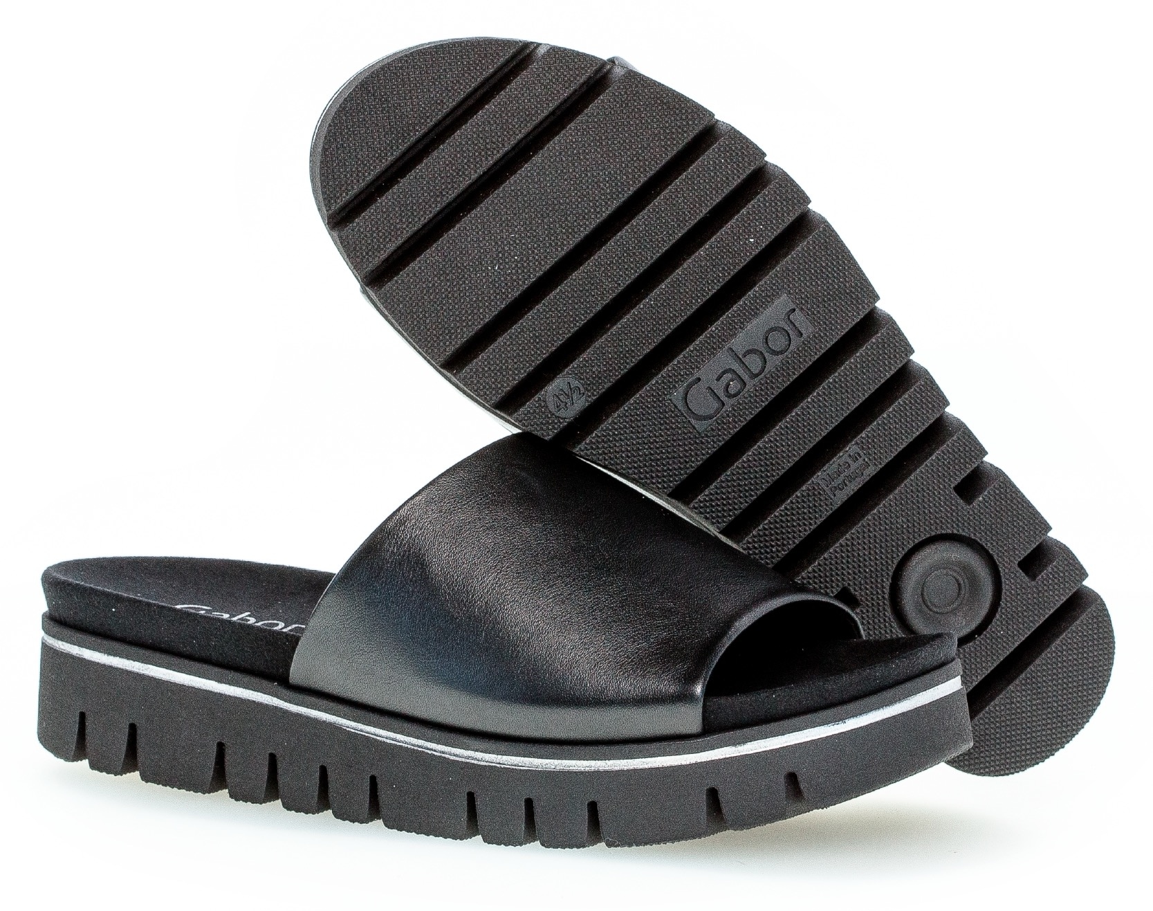 Gabor Pantolette, Plateau, Sommerschuh, Schlappen in Komfortschuhweite G (=weit)