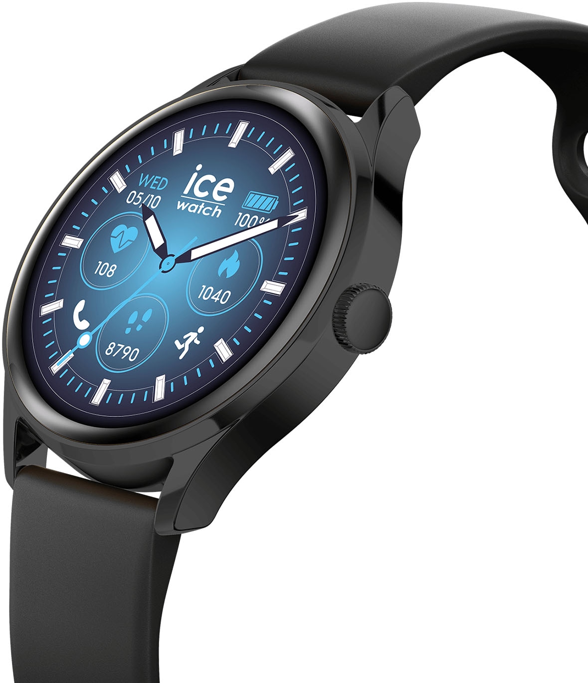 ice-watch Smartwatch »ICE smart 3.0 - 1.2 AMOLED - GPS«, Armbanduhr, Damenuhr, Silikonarmband,Bluetooth,Touch-Display,digital