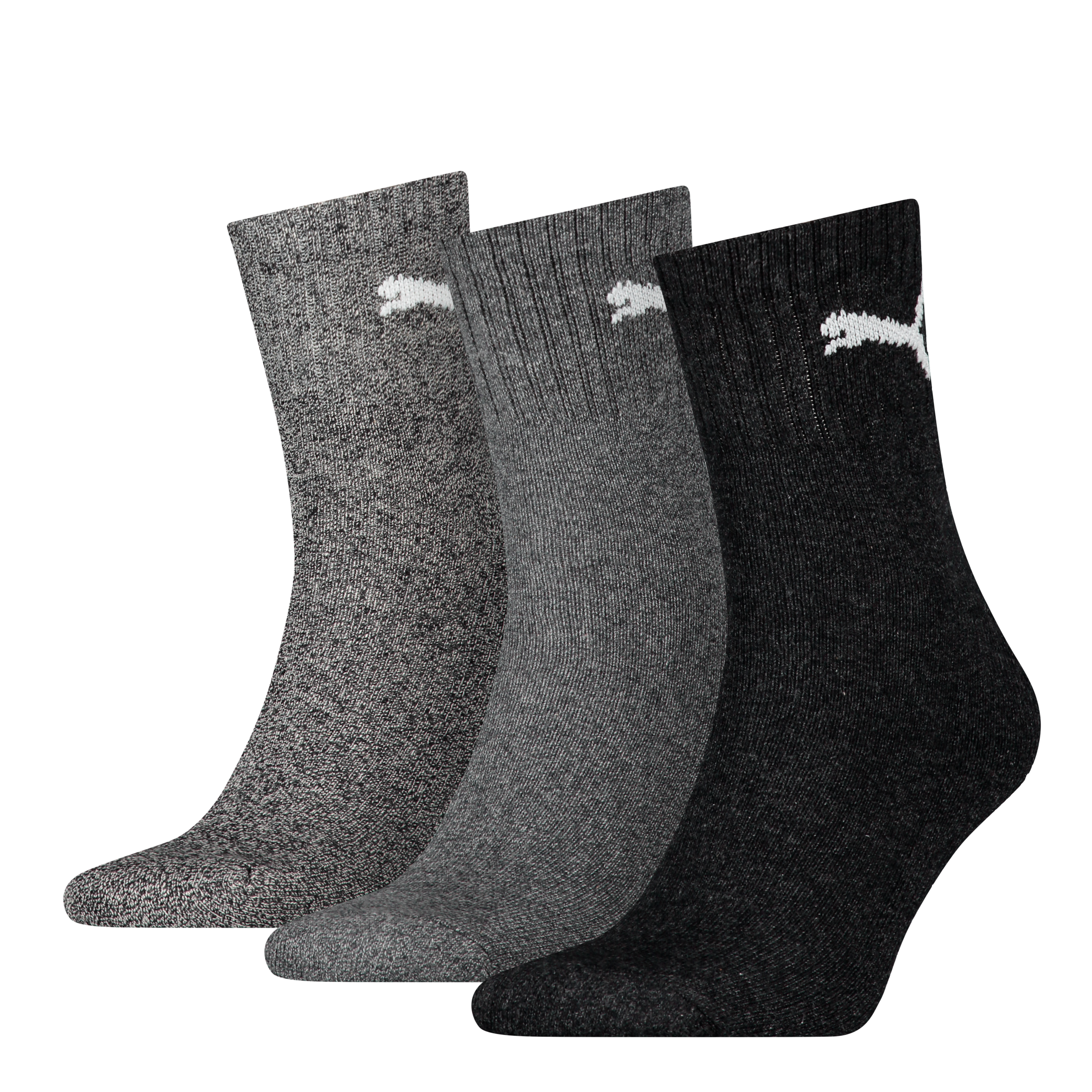 PUMA Sportsocken »short crew« 3 Paar, 3 Paar tlg. gepolsterte Frottee-Sohle, atmungsaktiv