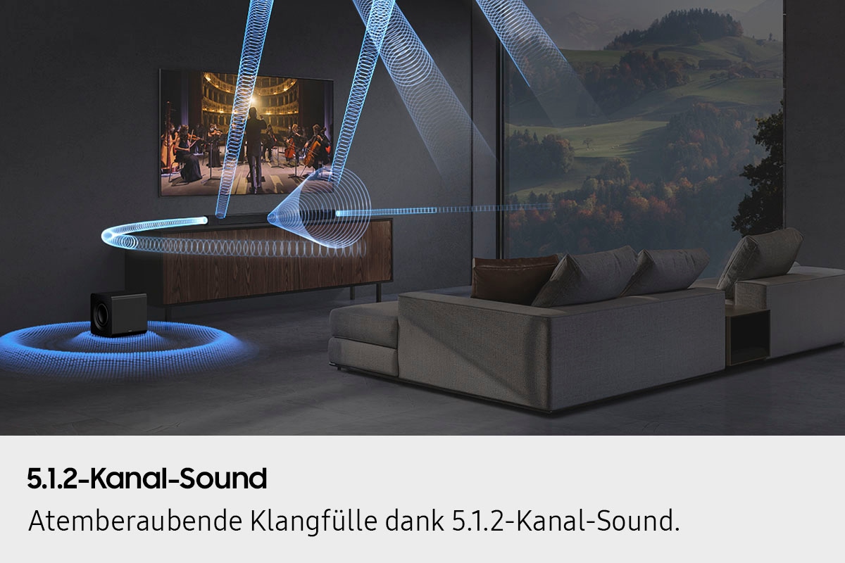Samsung Soundbar »HW-Q810GF Q-Soundbar«, 5.1.2-Kanal Sound System, Kabellos Dolby Atmos I DTS:X, SpaceFit Sound