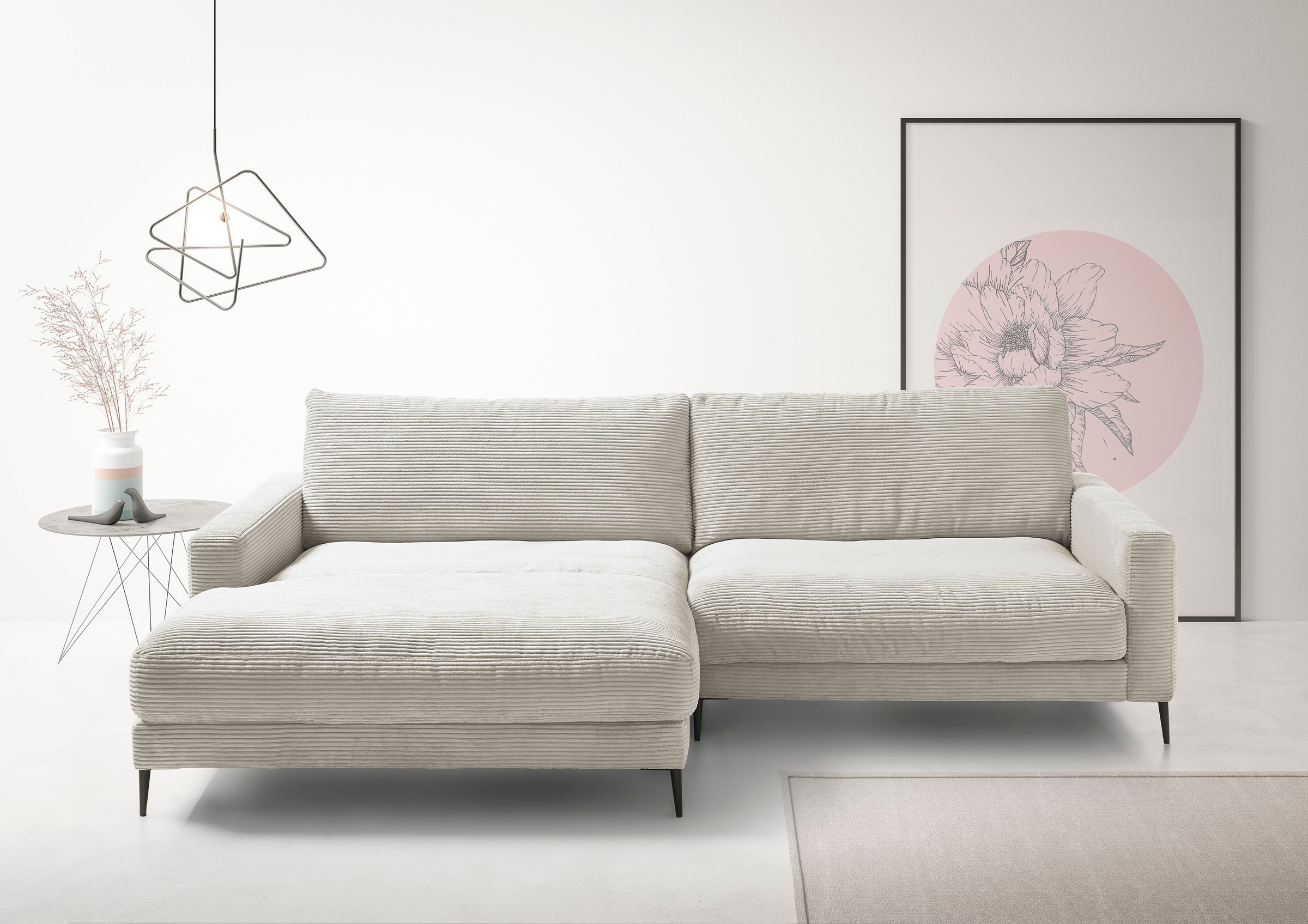 Home affaire Ecksofa »Downtown, B/T/H: 272/190/84 cm L-Form« weicher Sitzko günstig online kaufen