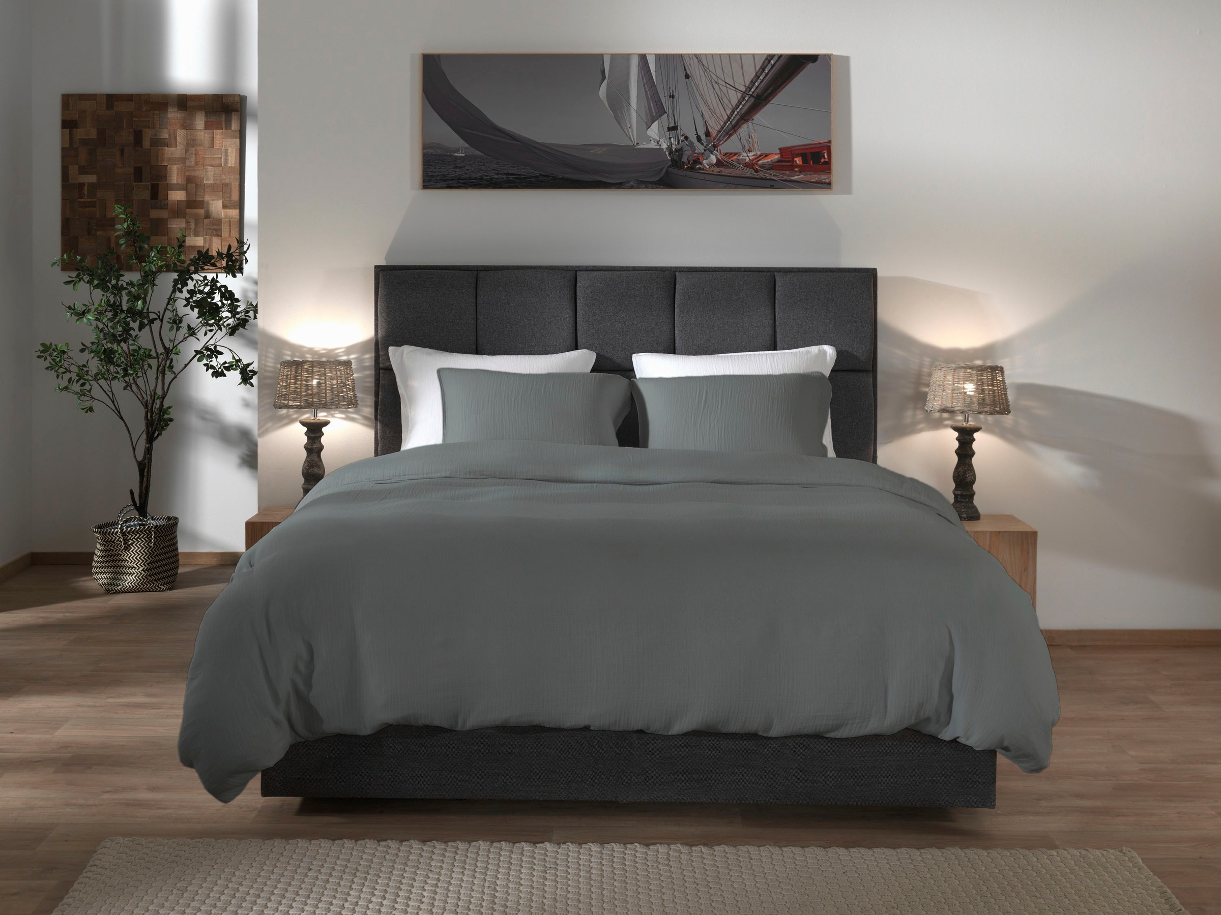 YELLOW Bettwäsche »Suite-Guadeloupe« 2 tlg. Uni Design, 100% Baumwolle ab 1 günstig online kaufen