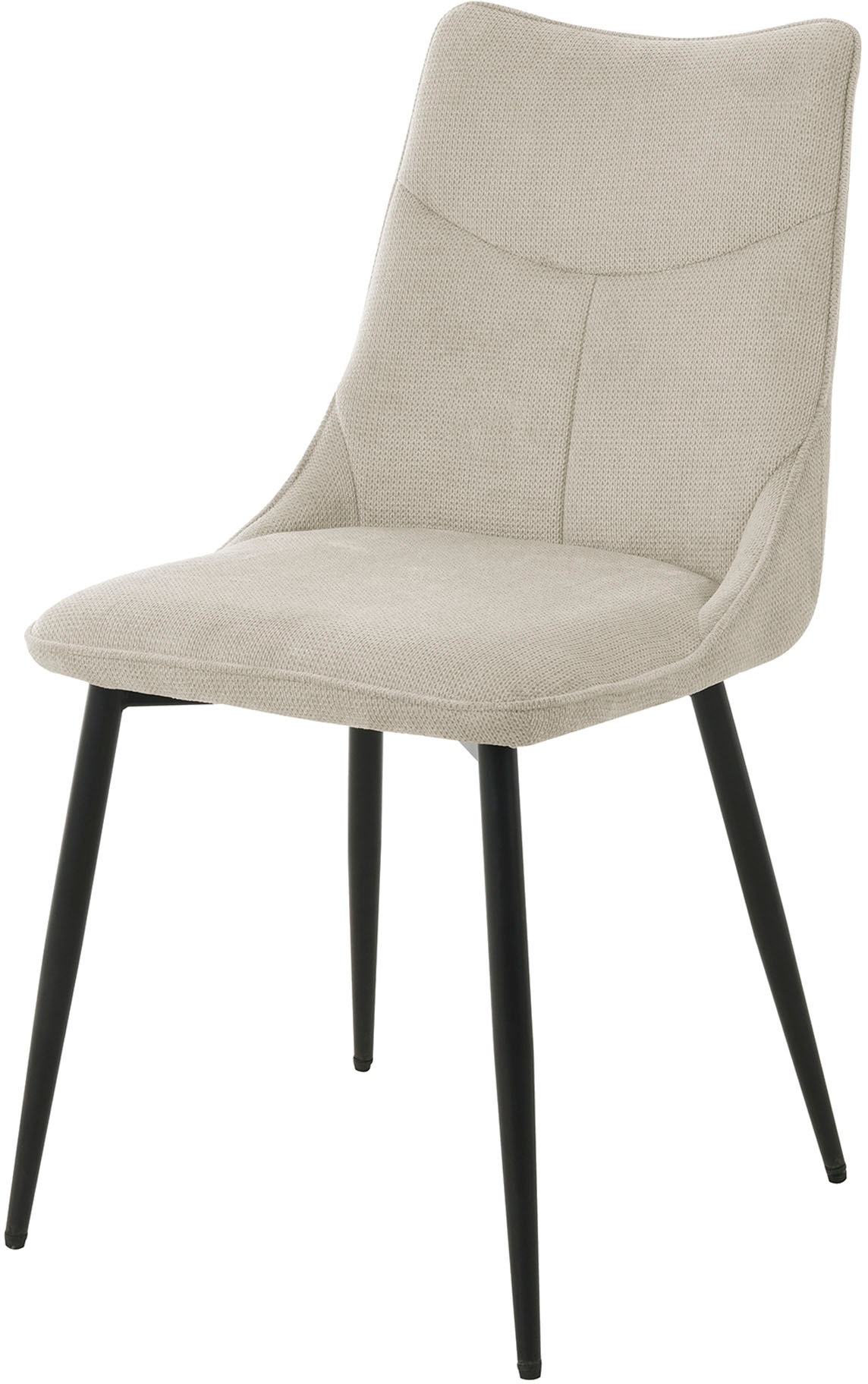 byLIVING Esszimmerstuhl »Carlo (2er-Set)«, (Set), Gestell Metall schwarz, Küchenstuhl, Webstoffbezug, diverse Farben