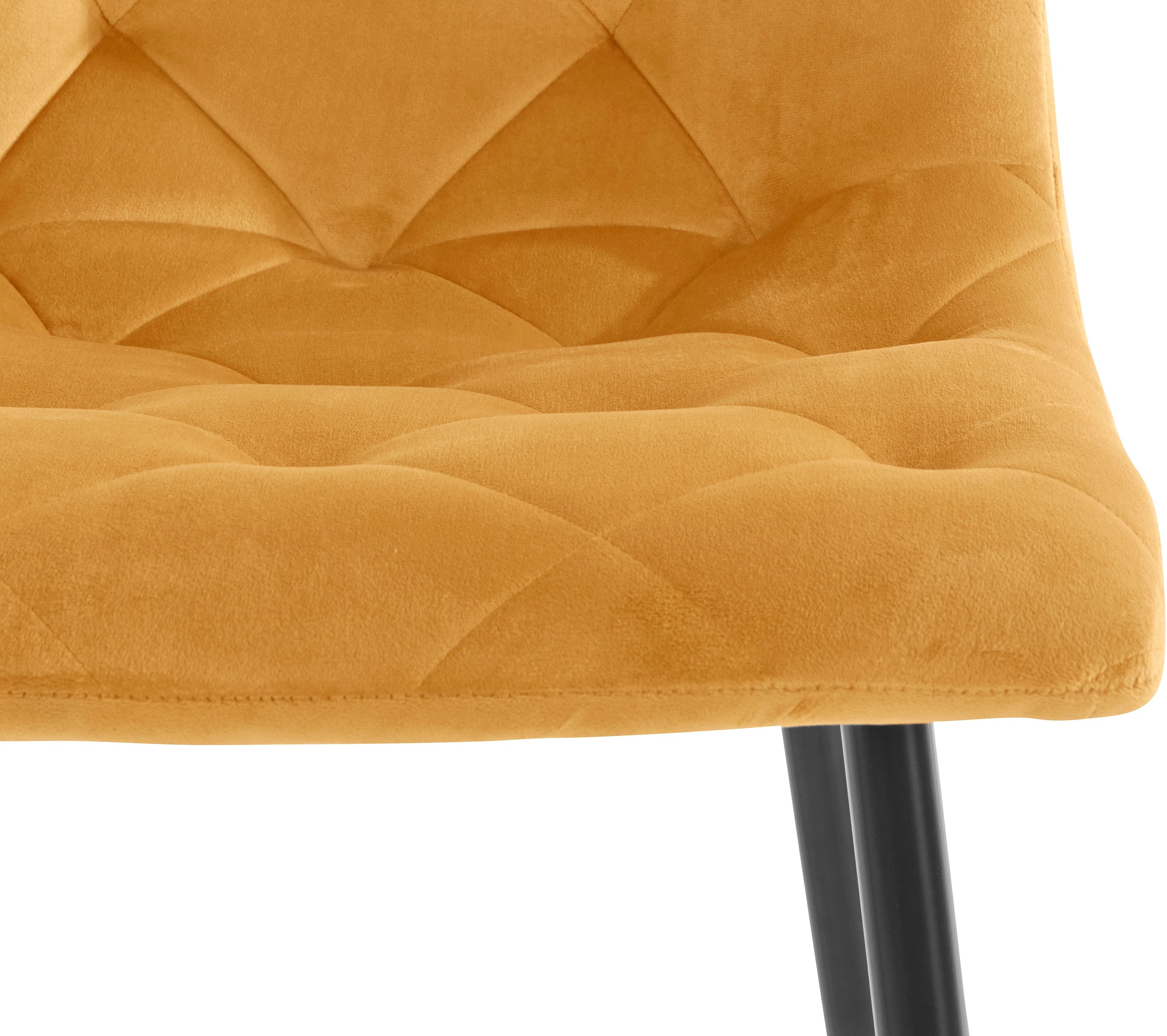 INOSIGN 4-Fußstuhl »Eva«, 2 St., Veloursstoff, Bezug in Veloursstoff mit Diamant Steppung, max. Belastbarkeit 120kg