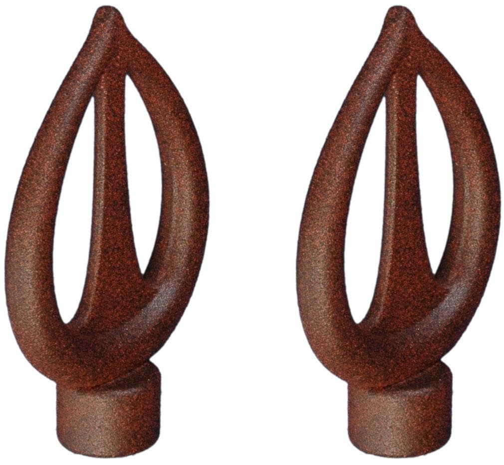 Liedeco Gardinenstangen-Endstück »Flamme« für Gardinenstangen Ø 16 mm günstig online kaufen