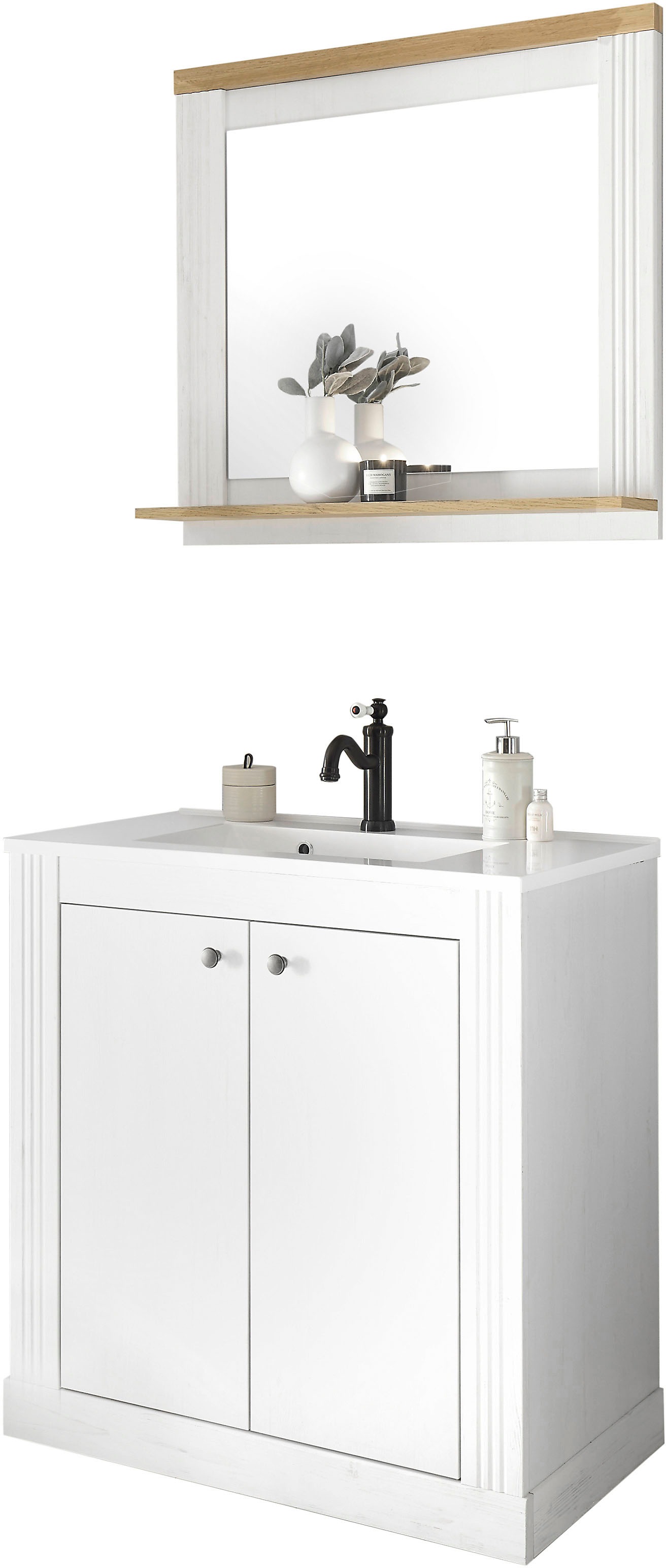 Home affaire Badmöbel-Set »WESTMINSTER, Bad im Landhausstil, 2-teiliges Bad günstig online kaufen