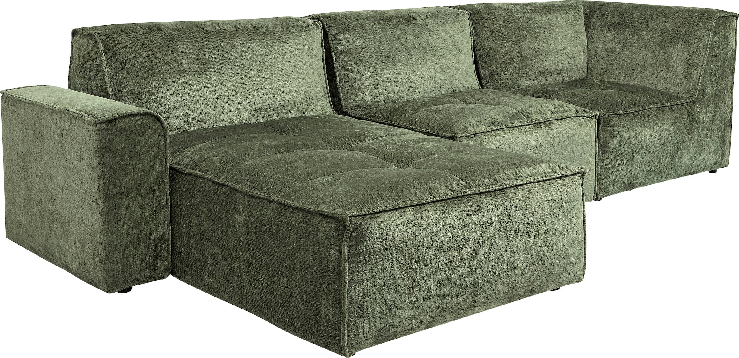 RAUM.ID Ecksofa »Monolid L-Form«, (4 St.), Module einzeln für individuelle Zusammenstellung, Bezug in Teddy-Optik