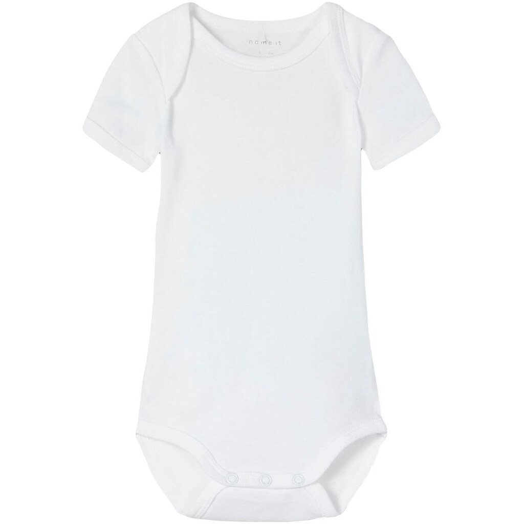 Name It Kurzarmbody »NBNBODY 3P SS SOLID WHITE 3 NOOS«, (Packung, 3 tlg.)