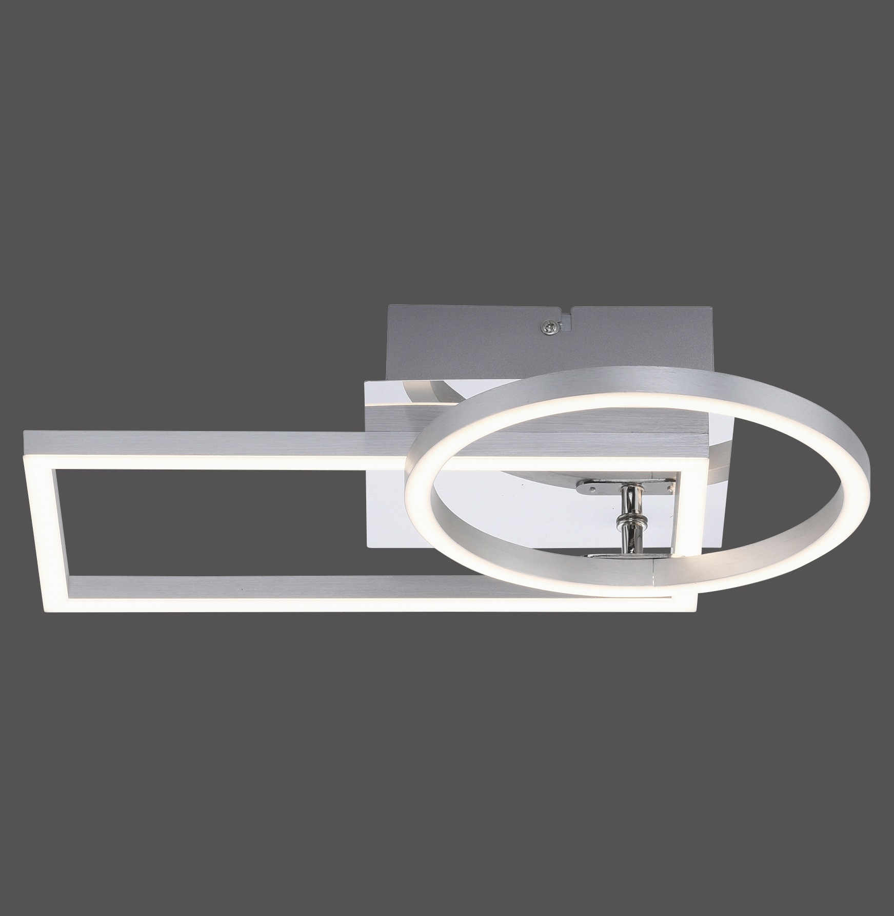 my home LED Deckenleuchte »Jorvin«, 2 flammig, Leuchtmittel LED-Modul | LED fest integriert, Moderne Deckenlampe stahl L37 x 26 cm, schwenkbar, flache Bauform
