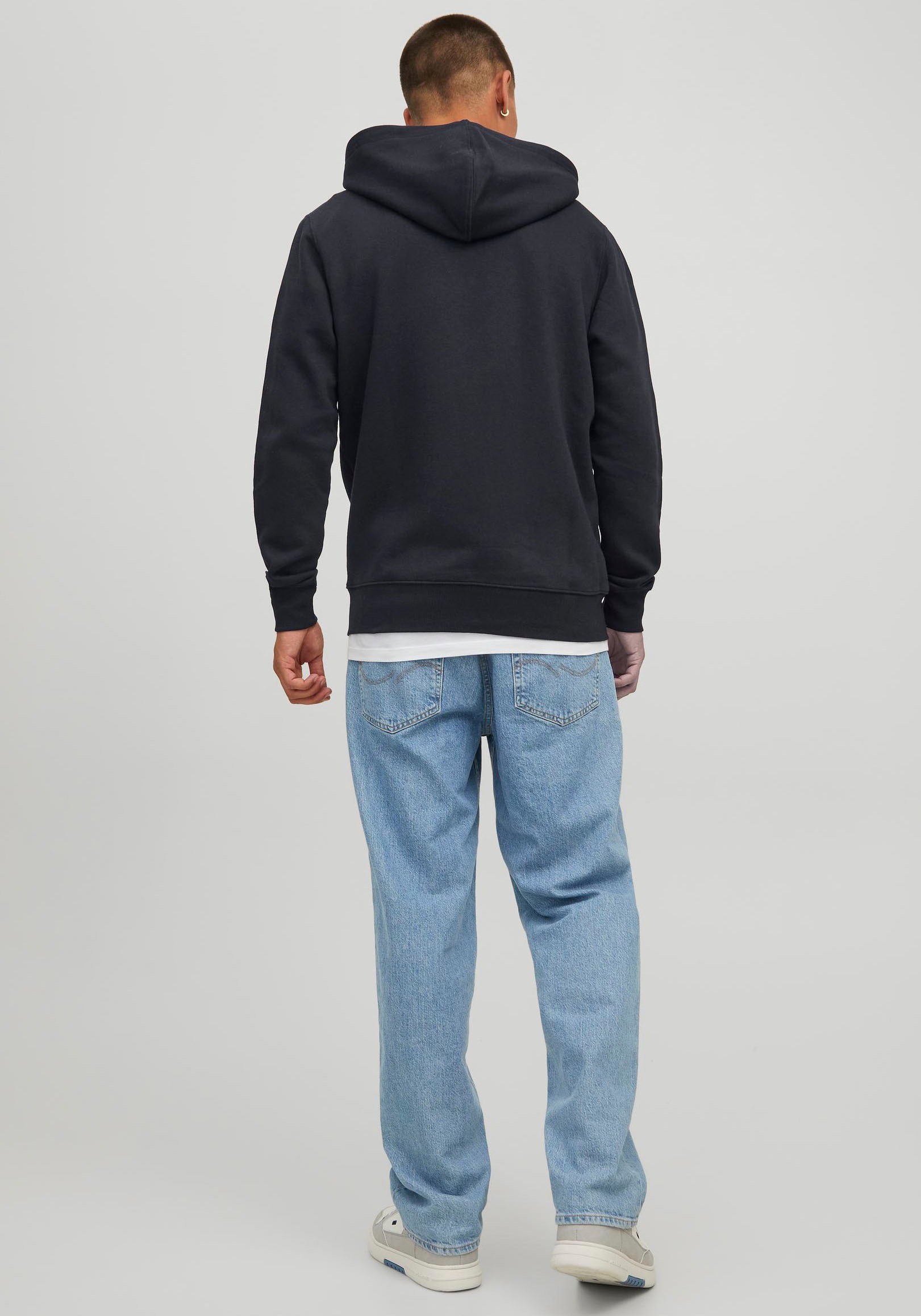 Jack & Jones Kapuzensweatjacke »JJESTAR Basic Hoodie, Eingrifftaschen und angenehmem Materialmix«, Kapuze, regular fit, Baumwollmischung