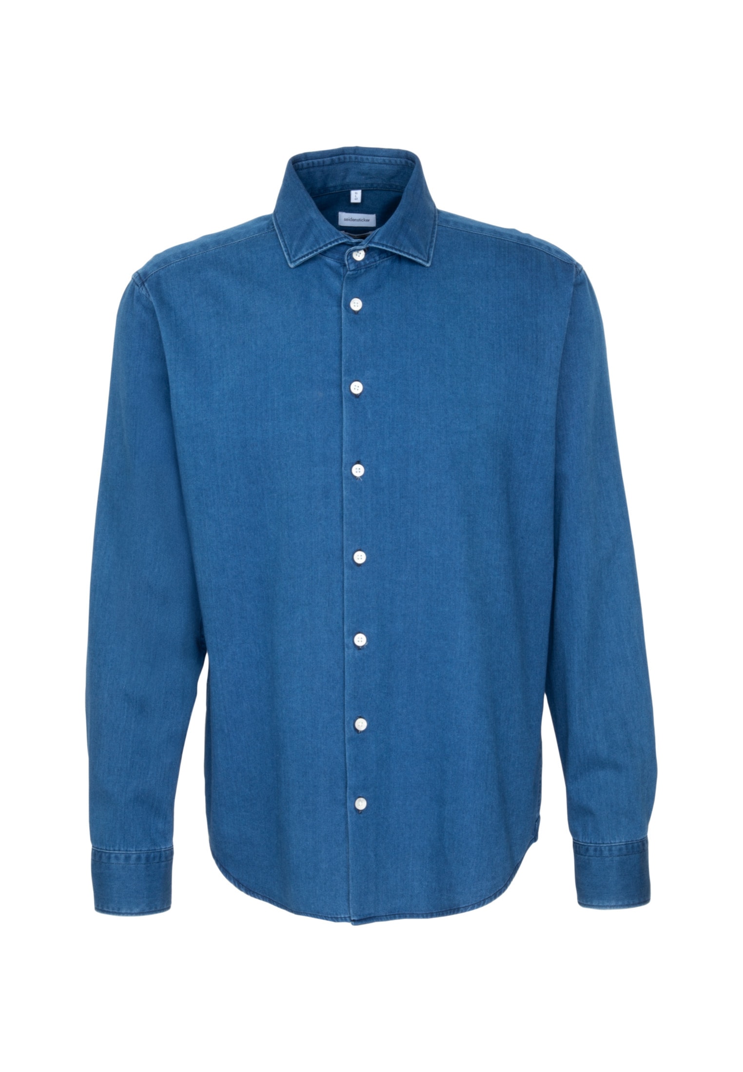 seidenstickerJeanshemd, Regular Kentkragen Denim