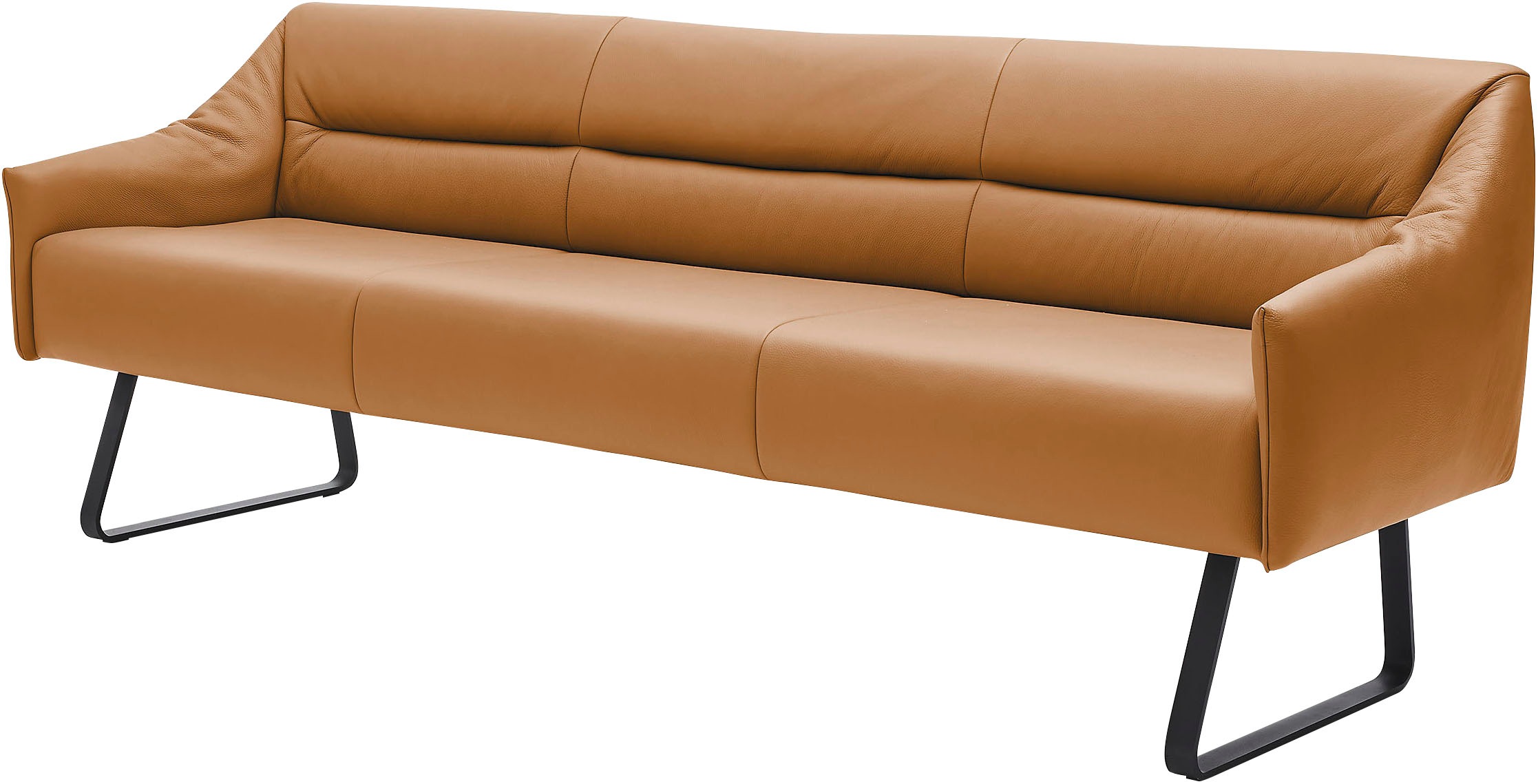 Musterring Essbank »JustB! SP500«, (1 St.), Metallkufe schwarz, verschiedene Farben, Breite 220 oder 250 cm