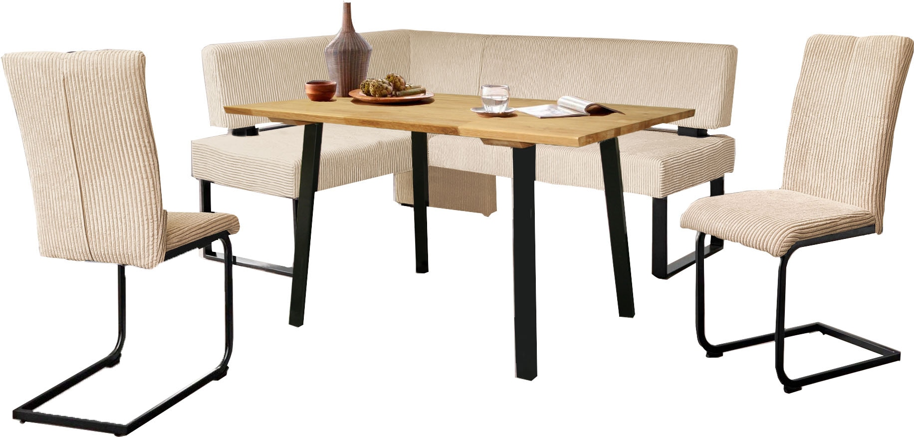 Home affaire Eckbankgruppe »Oliver« Set, 4-tlg, 4 Stk. tlg. Eckbank mit Wel günstig online kaufen