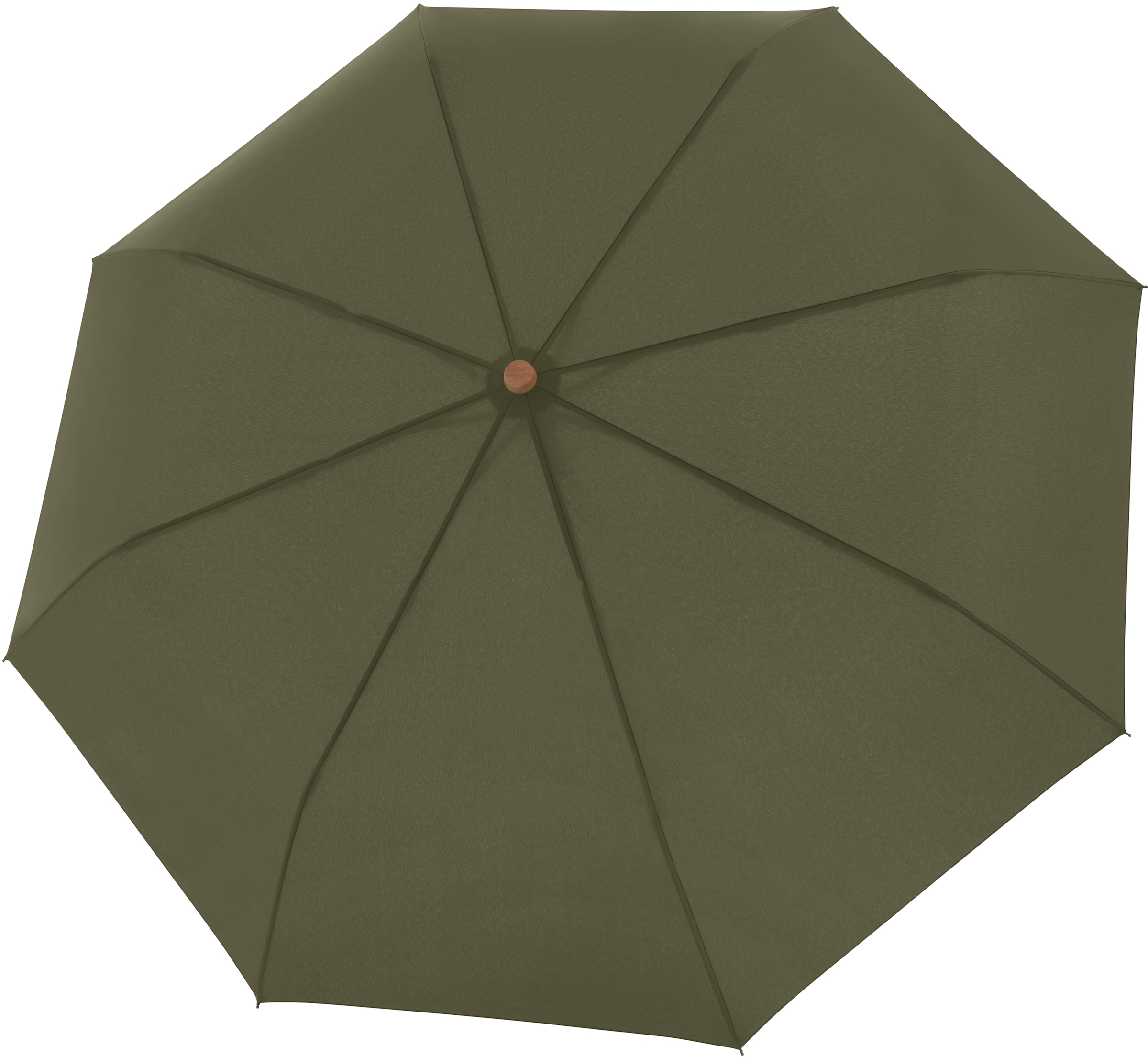 doppler® Taschenregenschirm »nature Magic Griff mit weltweit aus recyceltem deep Wald FSC®- Material aus schützt - olive«