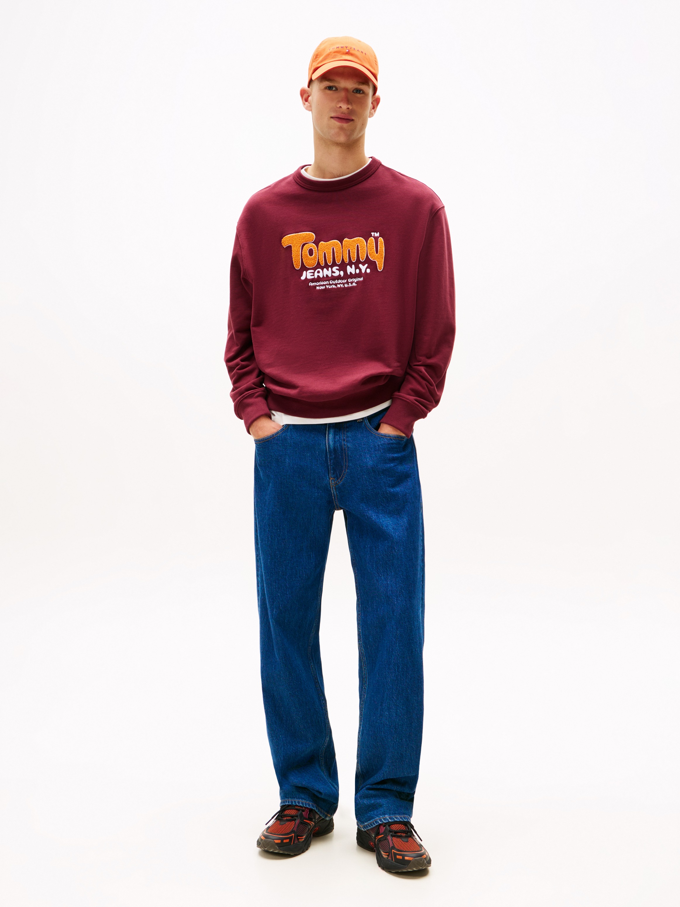 Tommy Jeans Sweatshirt »BOUCLE«, Relaxed fit mit Rundhalsausschnitt
