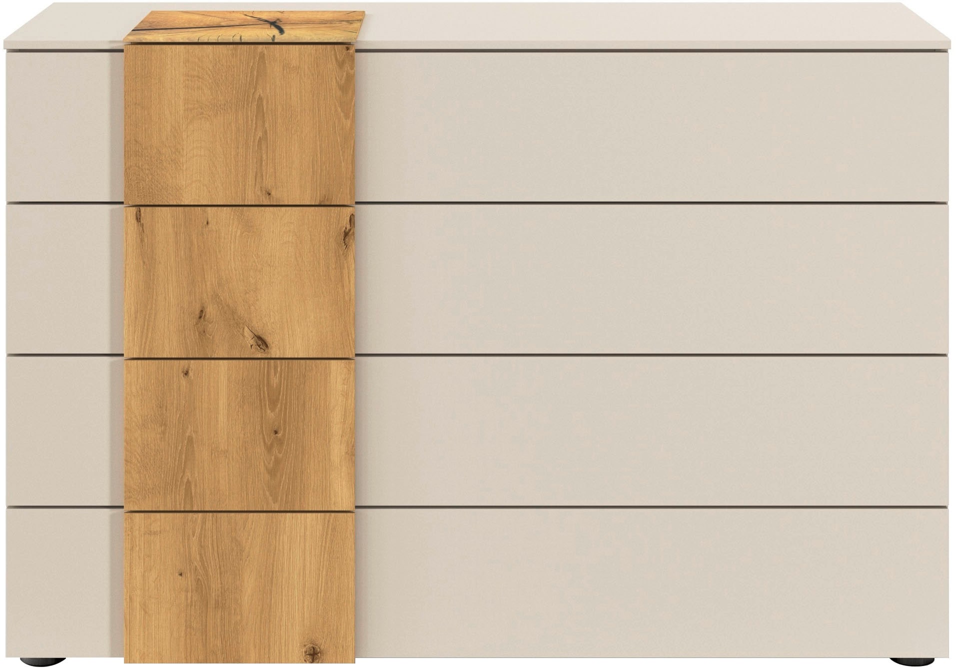 rauch Schubkastenkommode »Sideboard Kommode Schubladenkommode KONA« Breite 120 cm, Höhe 81 cm,  Absetzung Asteiche massiv, inkl. Soft-Close-Funktion MADE IN GERMANY