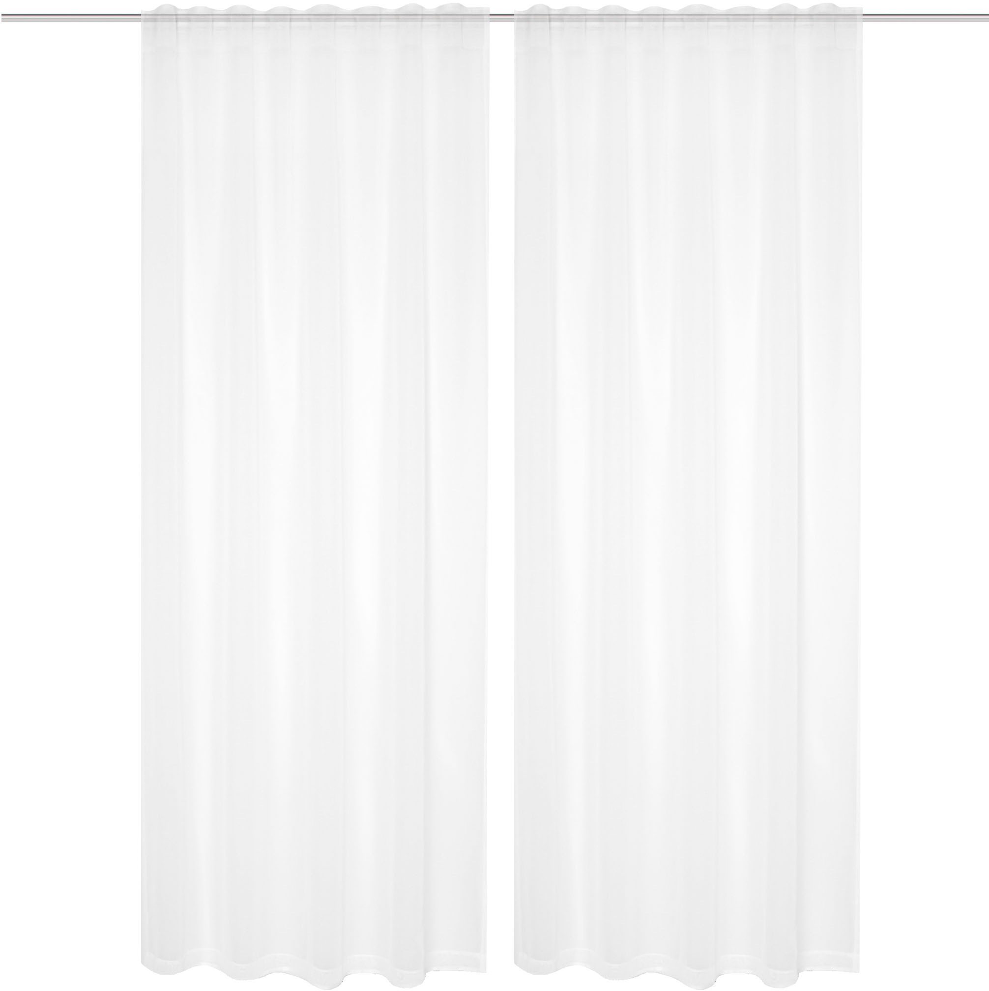 HOME WOHNIDEEN Gardine »DOLLY« Multifunktionsband 2 Stk. tlg. transparent günstig online kaufen