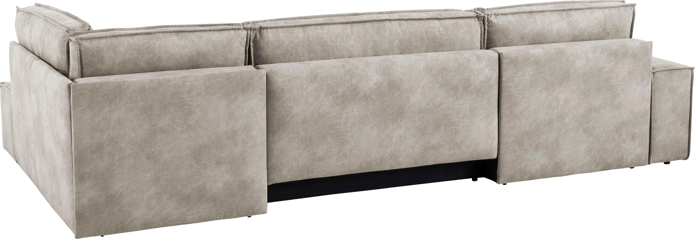 Home affaire Wohnlandschaft »SHERWOOD 329 cm, U-Form, Schlafsofa,«, Schlaffunktion m. Bettkasten (194x139 cm), Cord, Vintage, Samtvelours