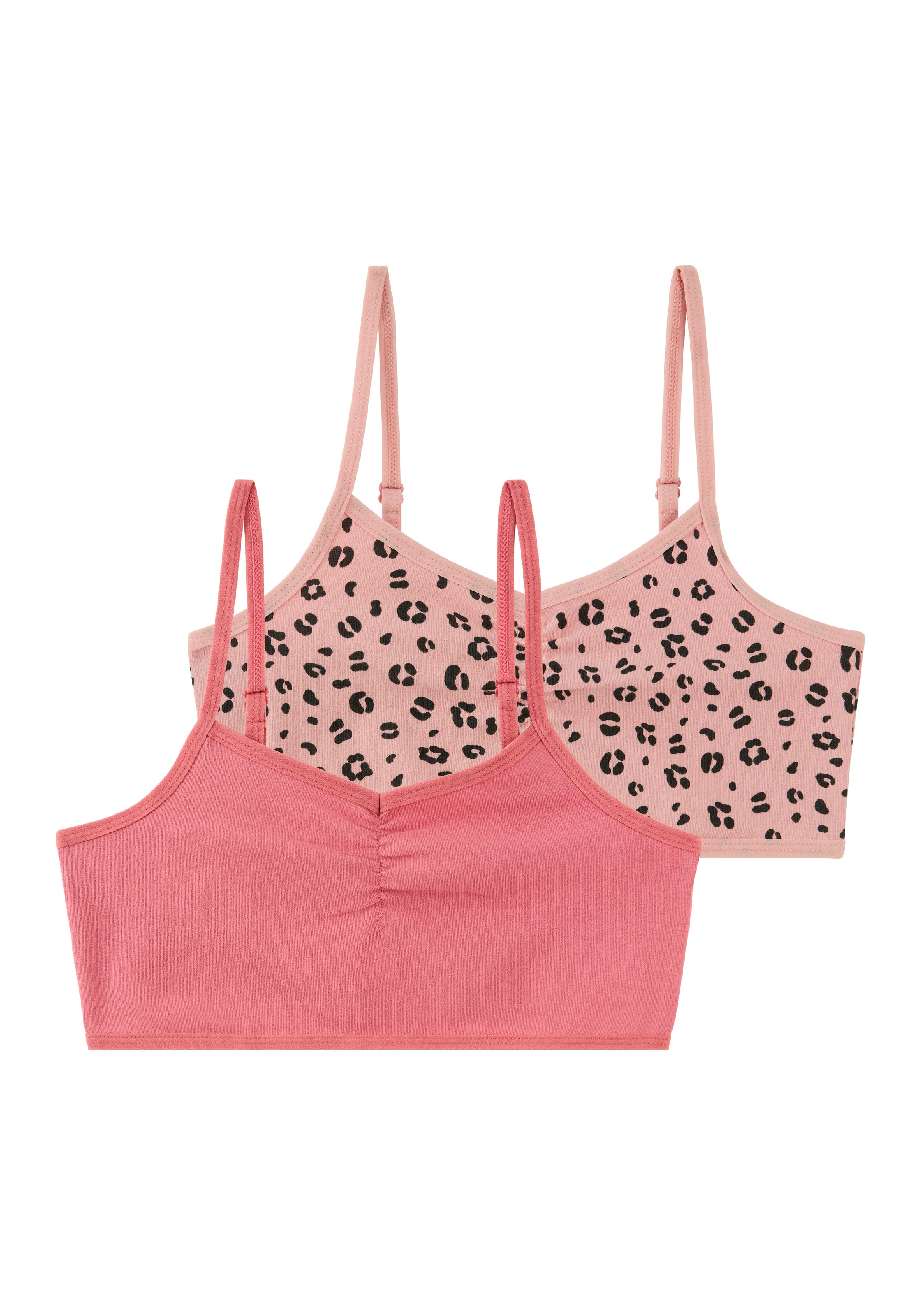 BUFFALO Bustier Packung, 2 tlg., mit verstellbaren Trägern, unifarben oder bedruckt mauve / bedruckt 170/176 - N-Gr N-Gr 170/176 Buffalo Mädchen...