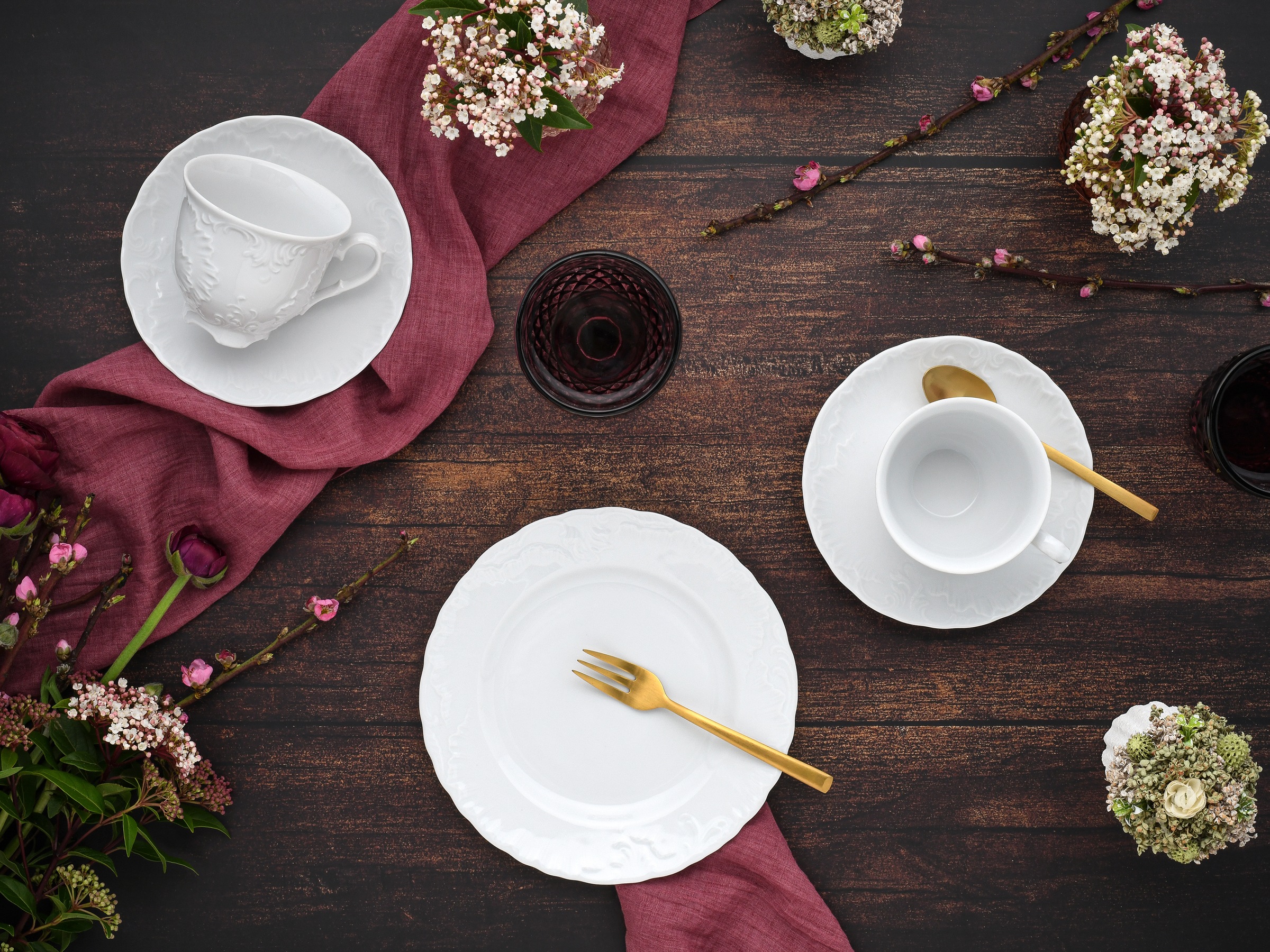 CreaTable Kaffeeservice »Rokoko, Service 18-tlg.« Daily Use, Zeitlos