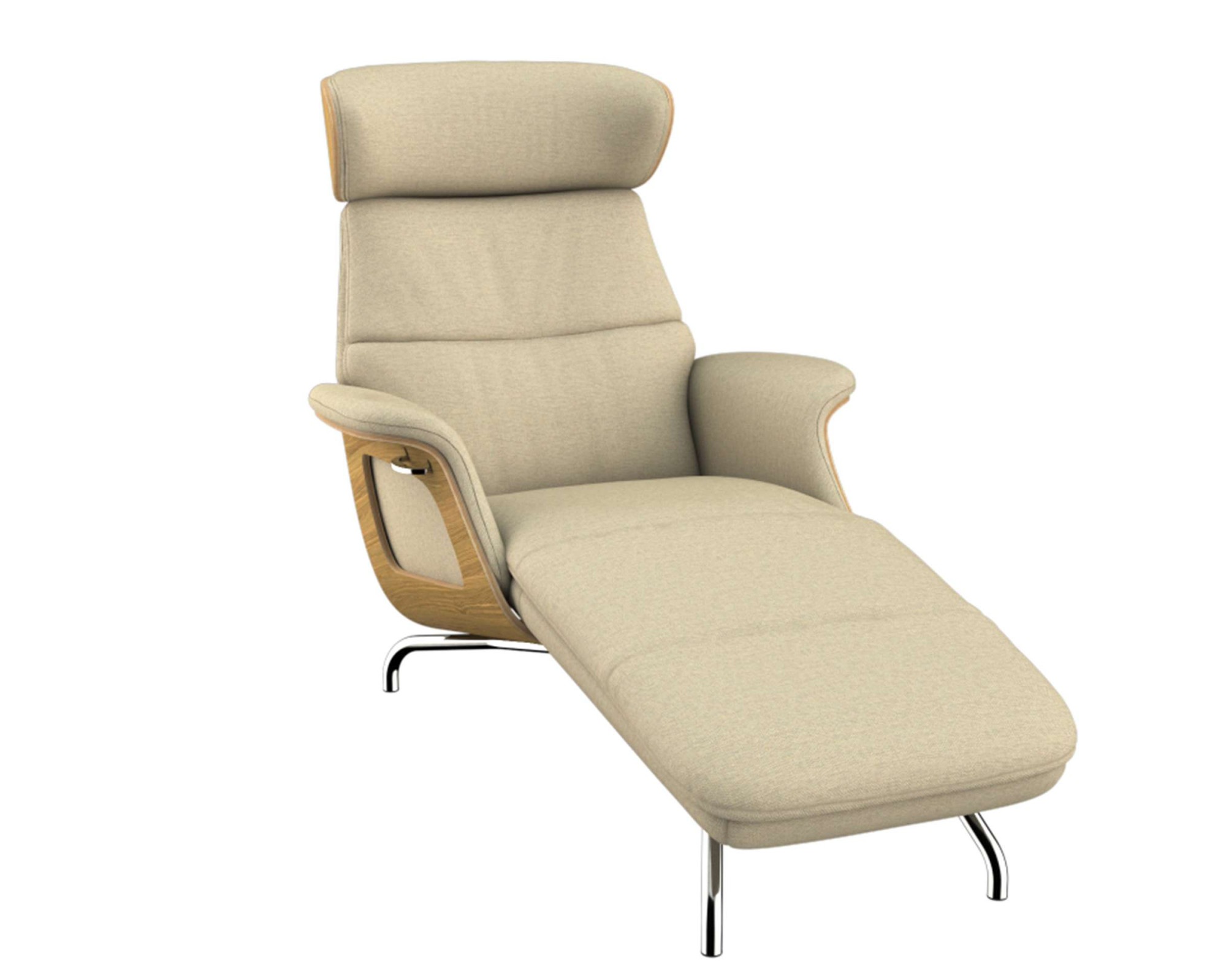 FLEXLUX Loungesessel »Clement Chaislongue, Relaxstuhl, Liegesessel,«, Rücke günstig online kaufen