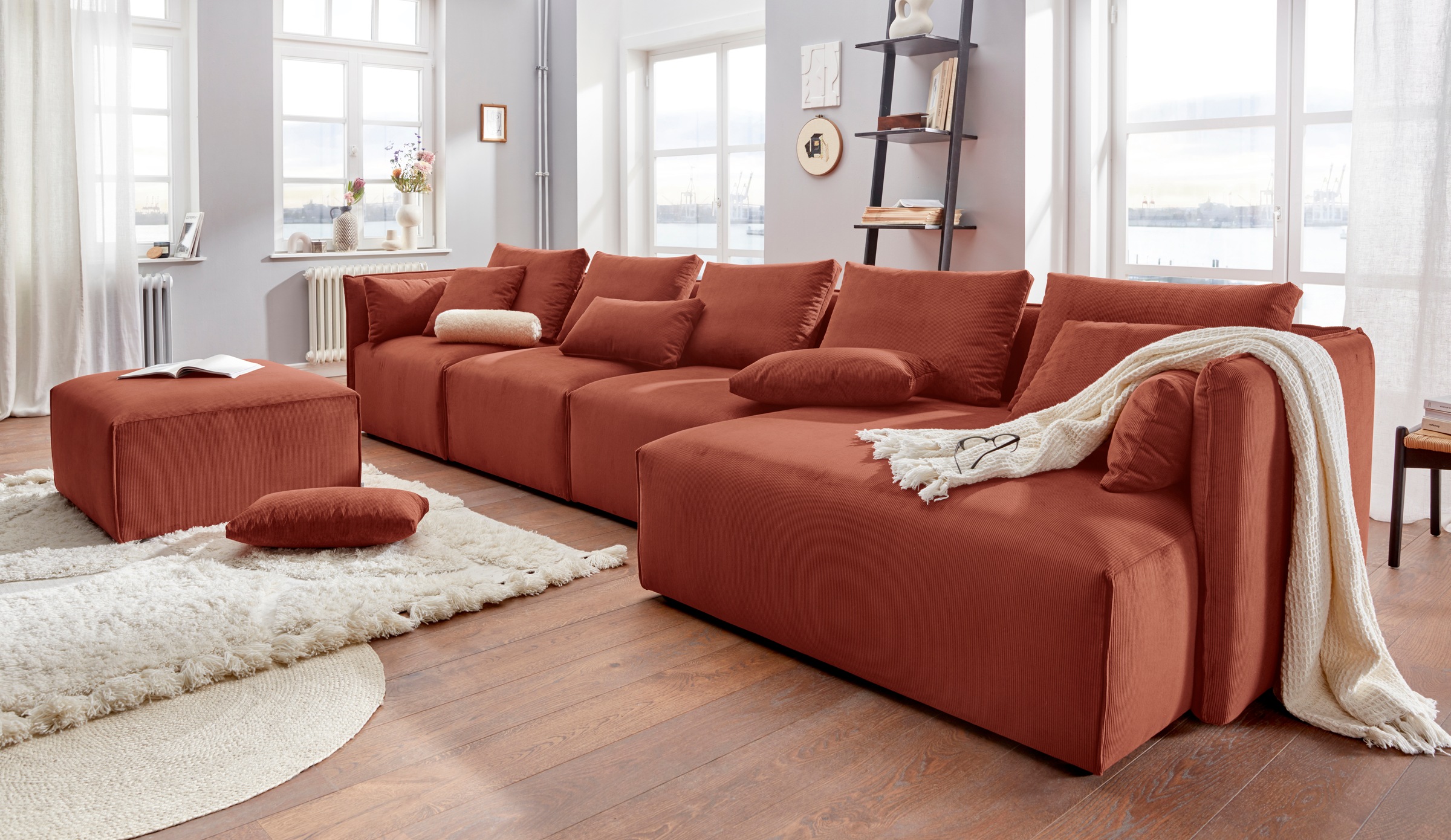 andas Ottomane »Nöre«, kurzes Lounge-Modul - zum Zusammenstellen, Breite 138 cm, Tiefe 128 cm