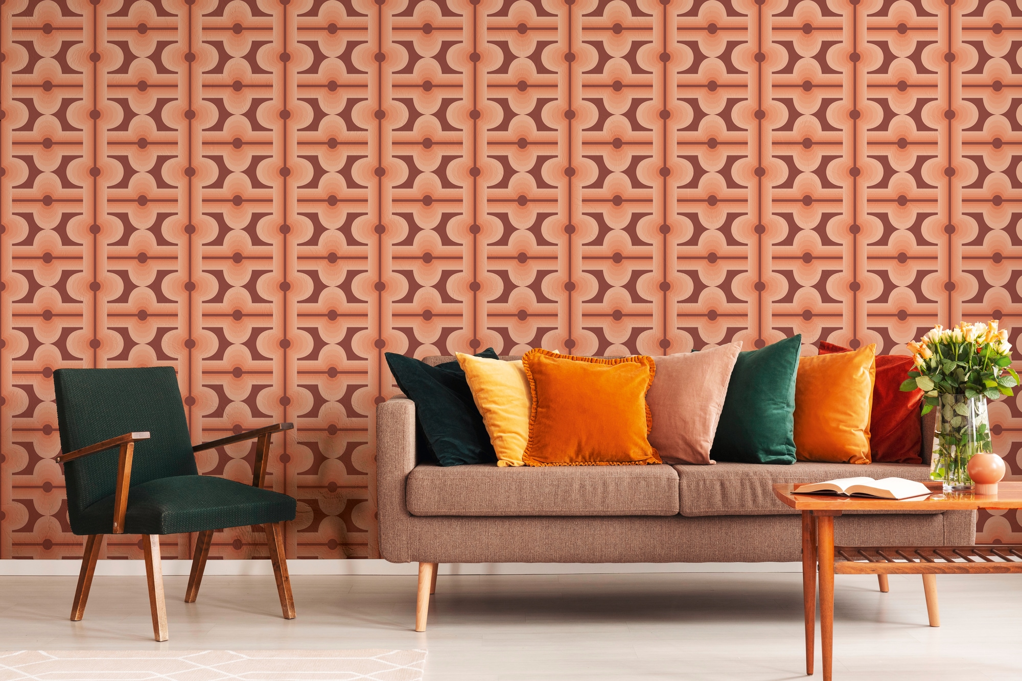 A.S. Création Vliestapete »Retro Chic 3D-Tapete Mustertapete Vintage 3D«, matt, Vliestapete Kacheln für Schlafzimmer Küche Wohnzimmer 3D Design modern