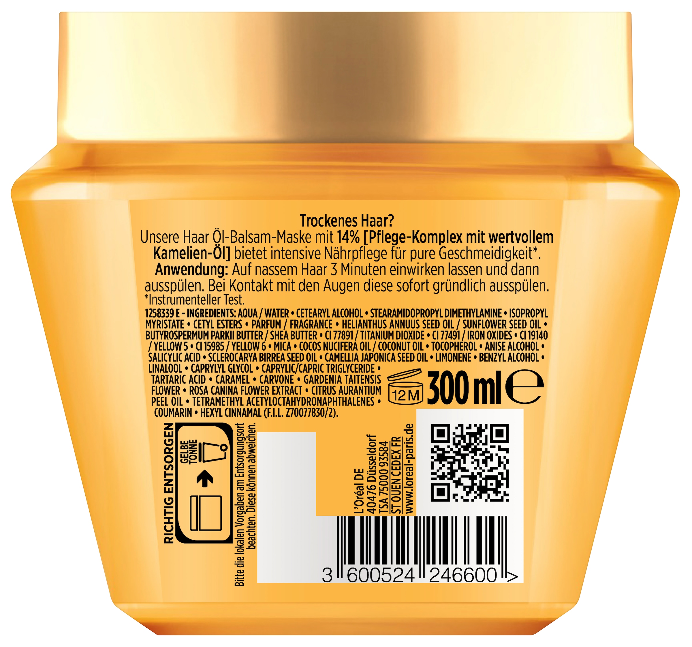 L'ORÉAL PARIS Haarmaske »ELVITAL ÖL MAGIQUE MASKE« für trockenes Haaar