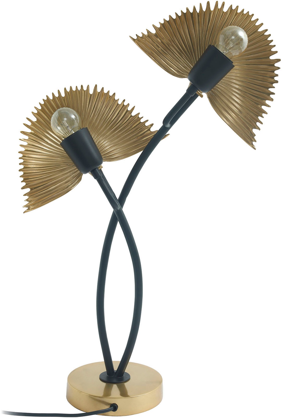 Kayoom Tischleuchte »Tischlampe Twinflame 125«, 2 flammig, Leuchtmittel E27 | ohne Leuchtmittel, Dekorative Tischlampe mit zwei Lichtobjekten aus Metall