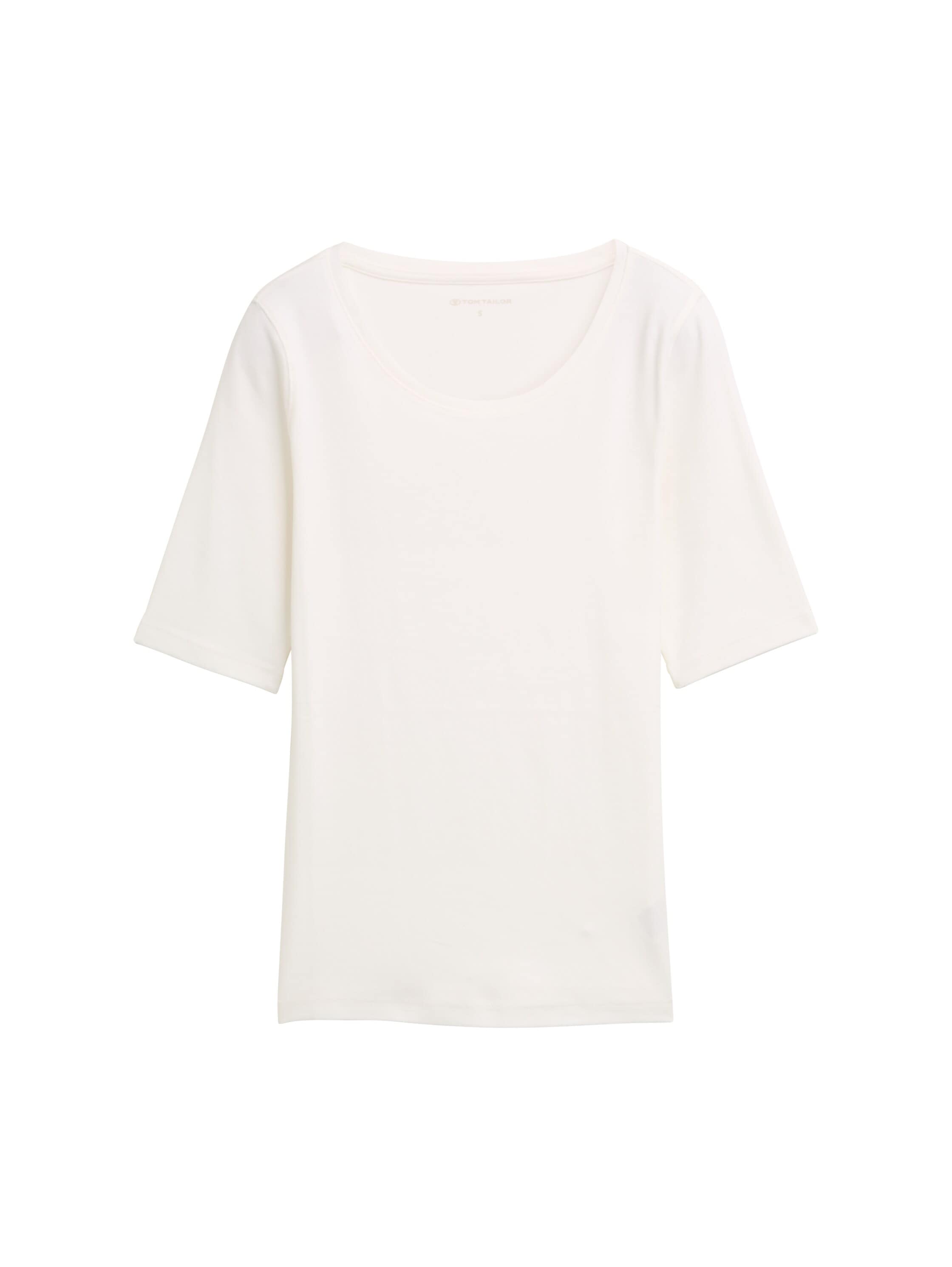 TOM TAILOR T-Shirt mit großem Rundhalsausschnitt