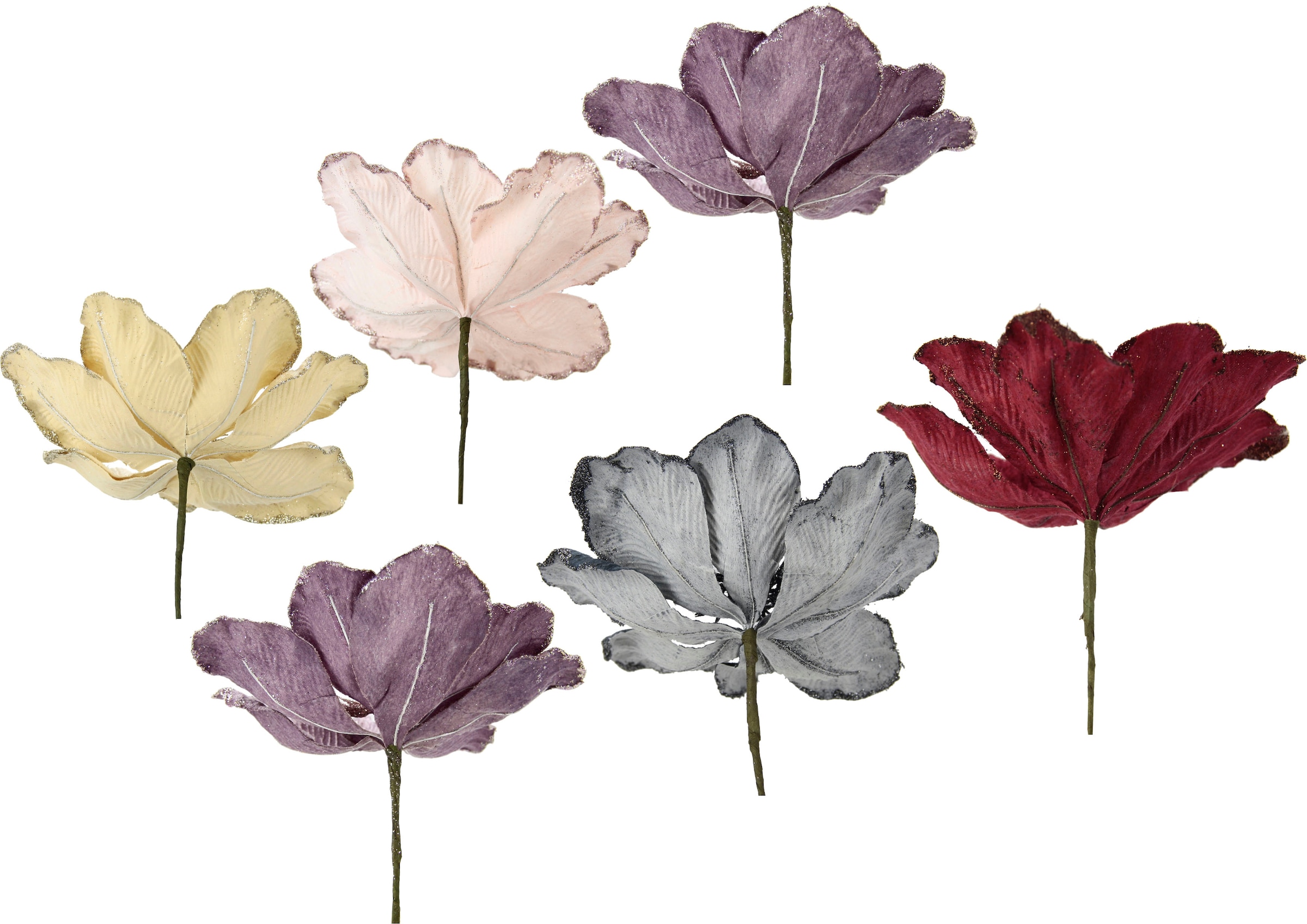 I.GE.A. Kunstblume »Magnolie«, Kunstblume, Dekoblume, 6er Set