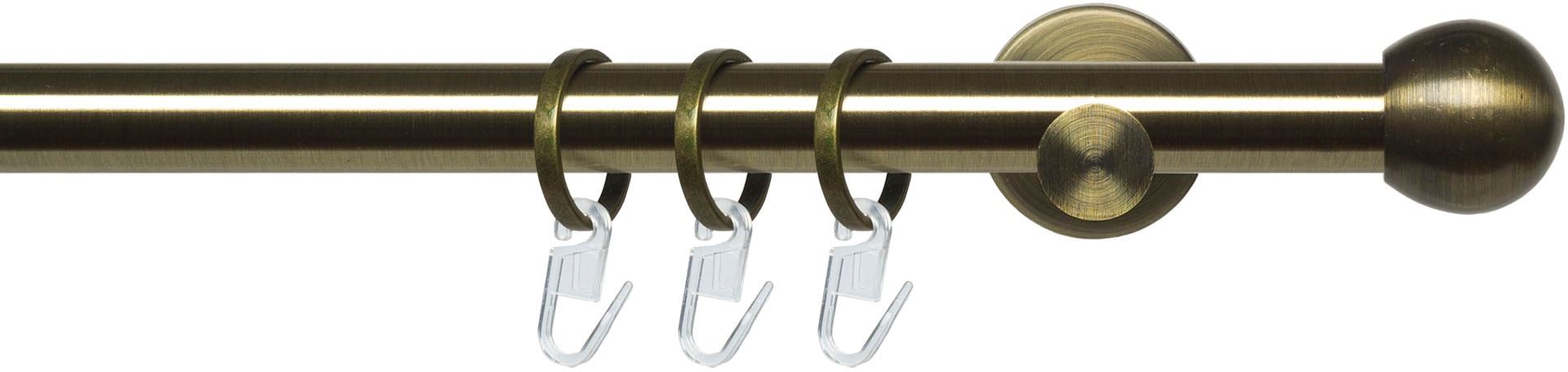 Liedeco Gardinenstange »Stilgarnitur 20 mm Blues Kugel« Ø 20 mm 1 läufig-läufig Fixmaß Gardinenstange Komplett