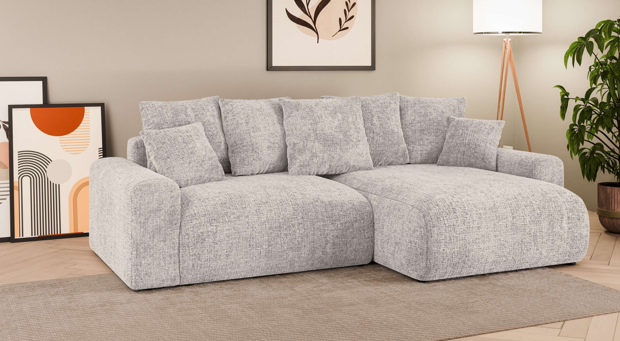 Home affaire Ecksofa »LAKESIDE klein mit Bettfunktion und Bettkasten, B/T/H günstig online kaufen