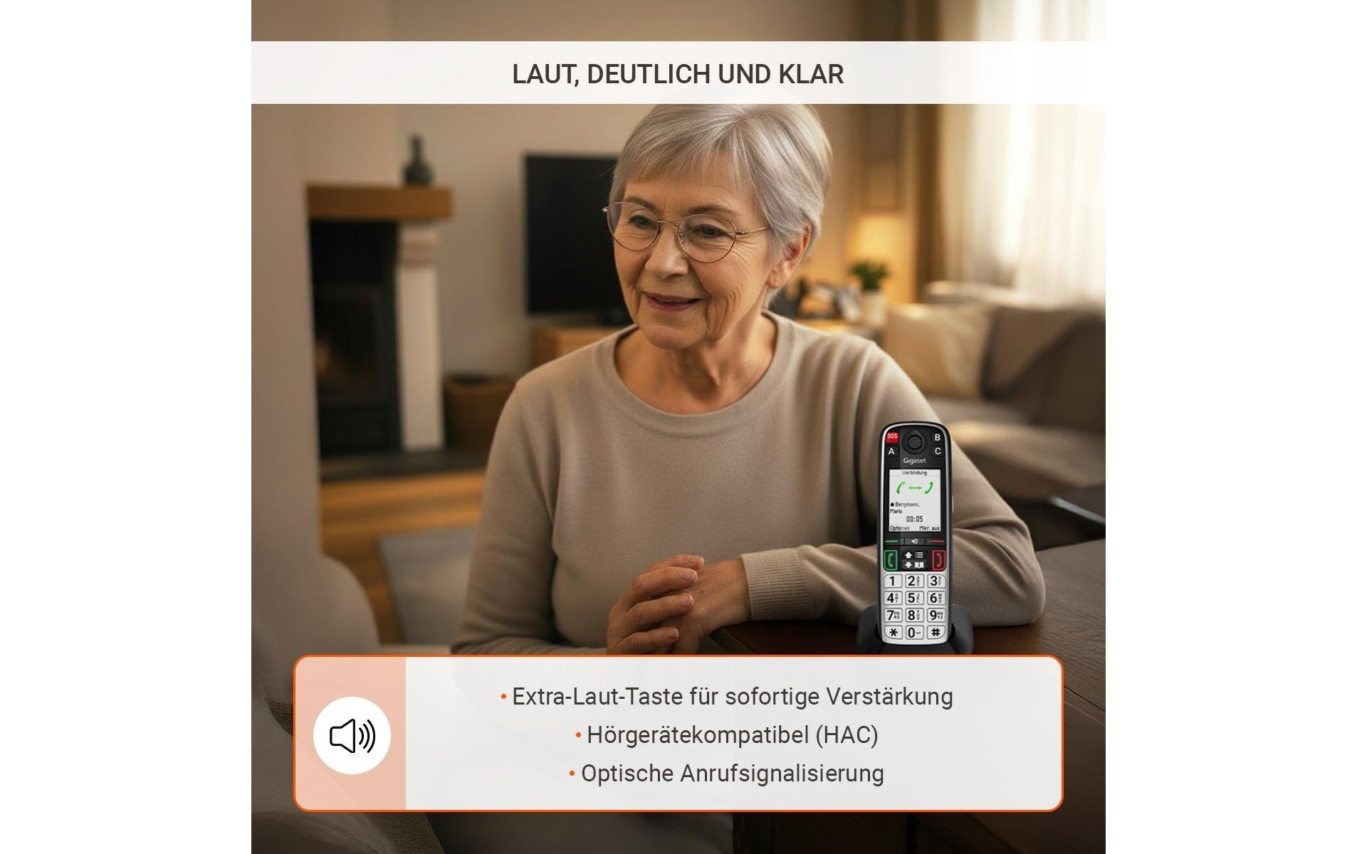 Gigaset Schnurloses DECT-Telefon »EASY 500A mit Anrufbeantworter« ( )