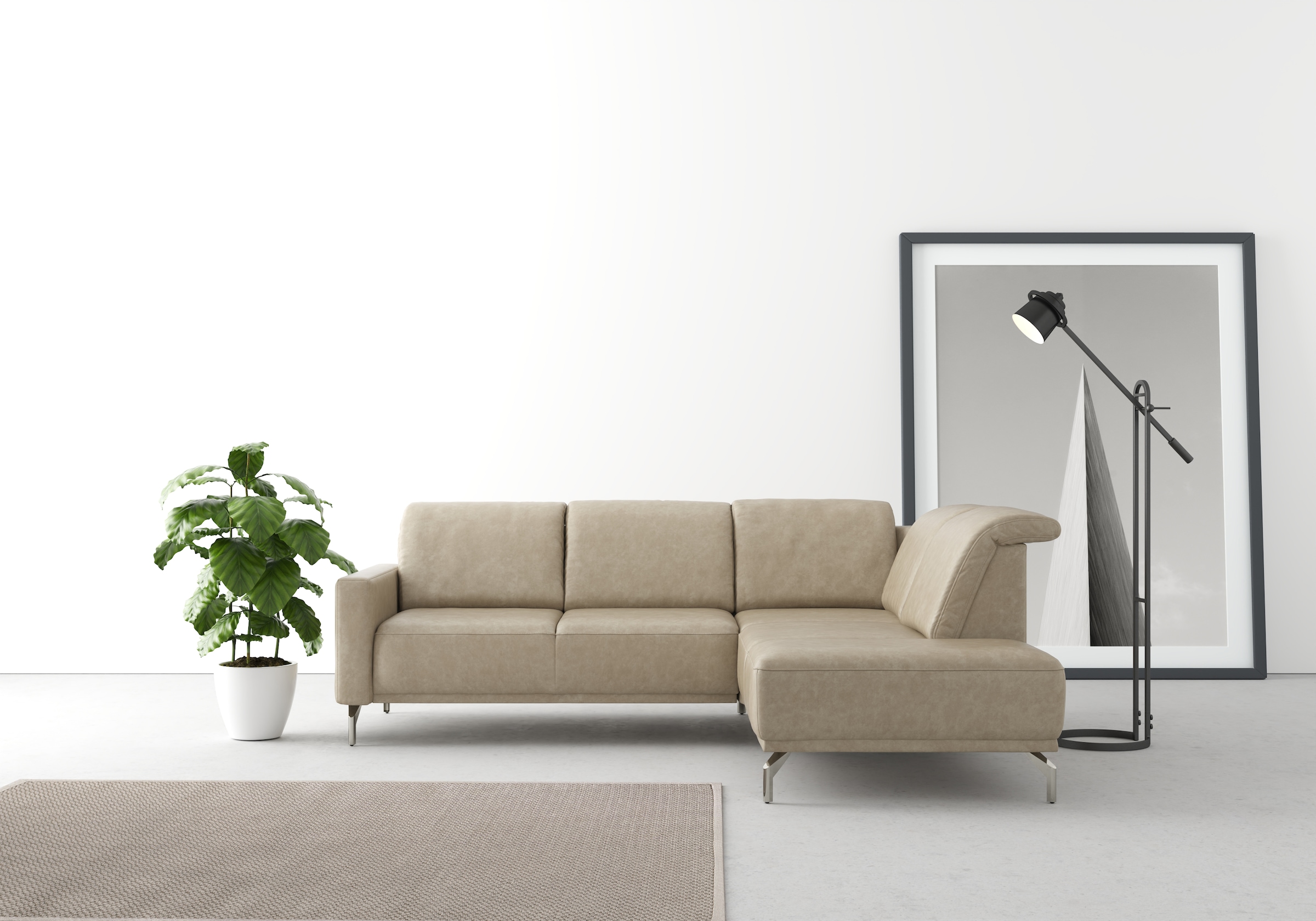sit&more Ecksofa »Bailando L-Form«, wahlweise mit Kopfteilverstellung und V günstig online kaufen